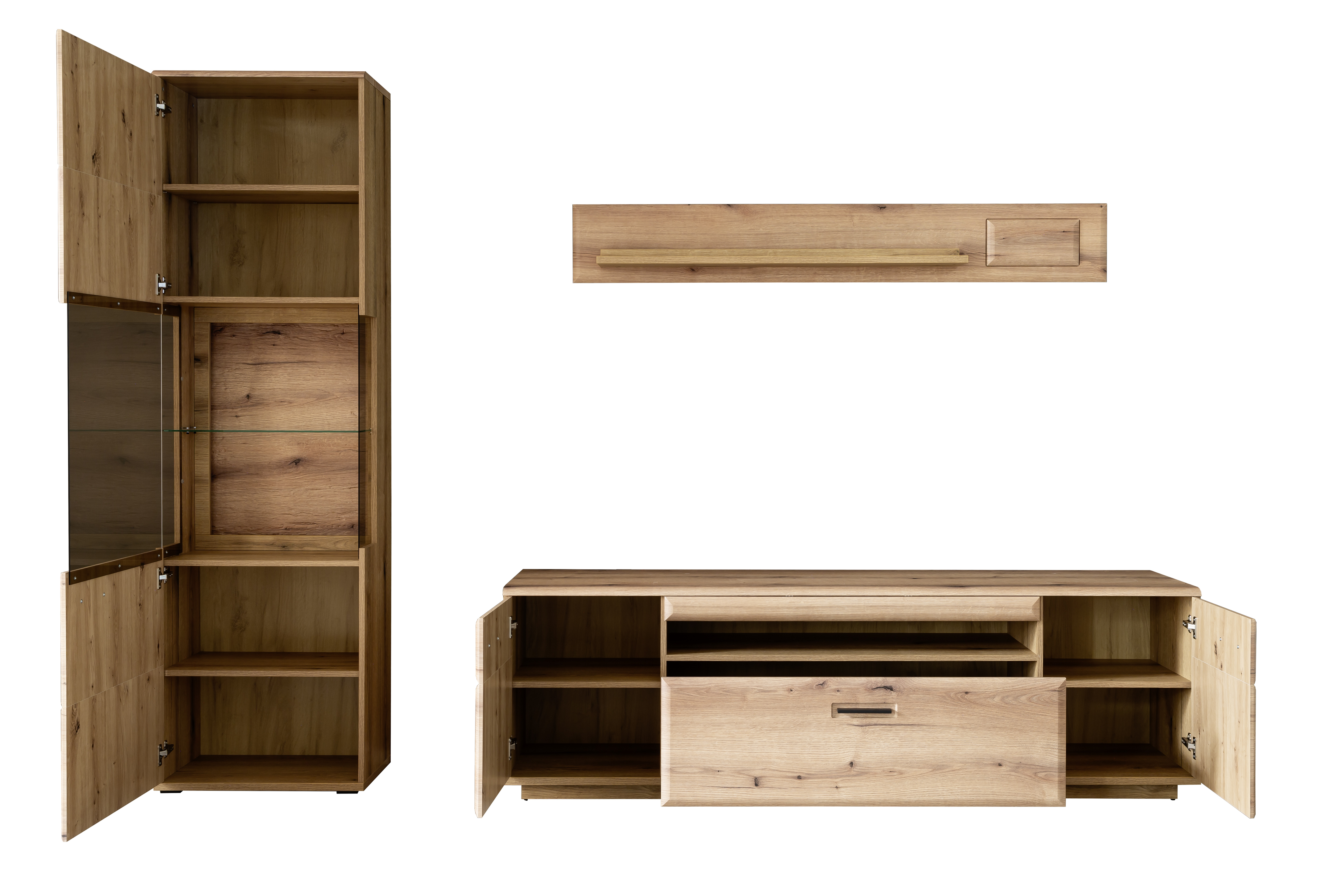 Wohnwand, Eiche Evoke Nachbildung - LS25 Careto