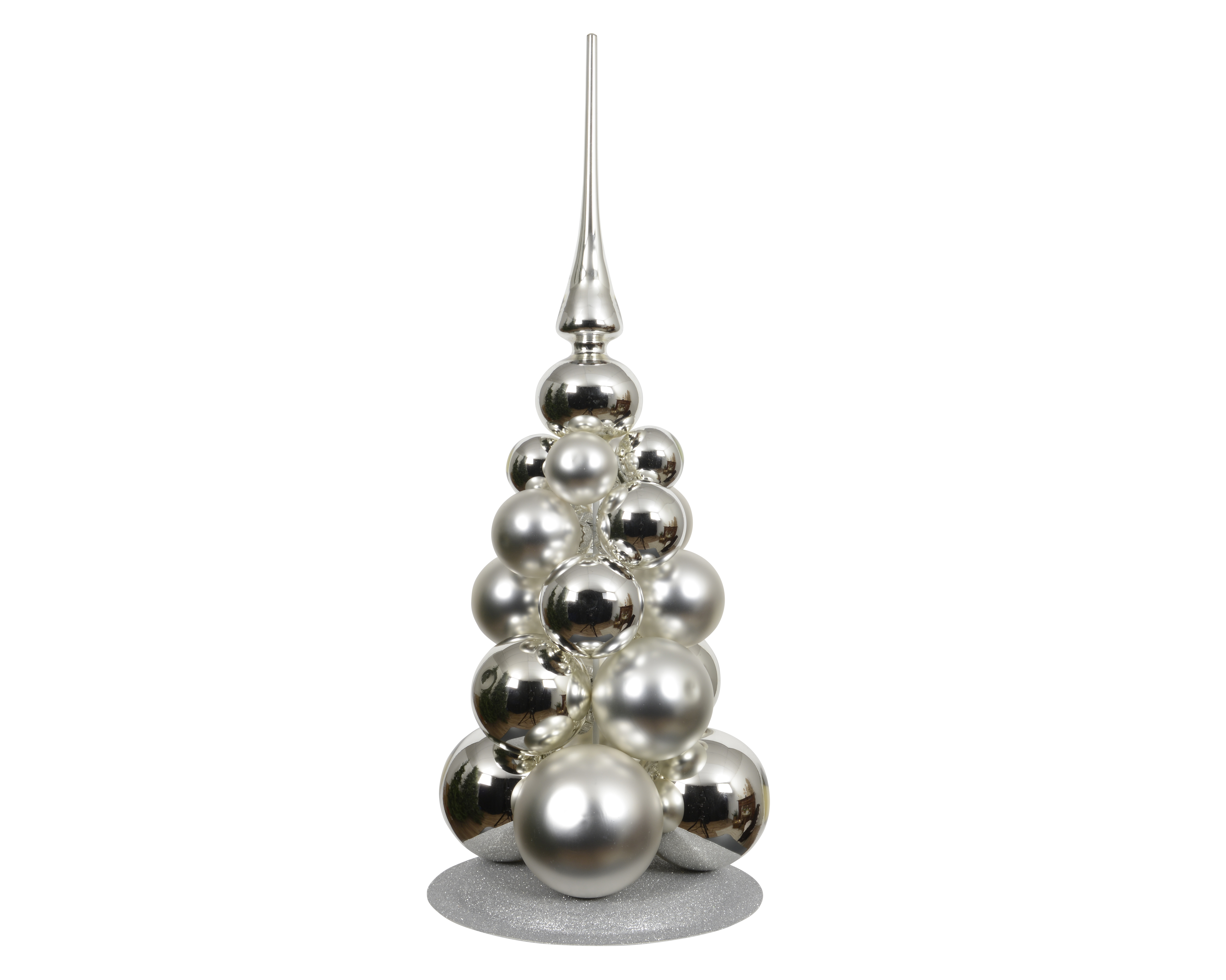 Kugelbaum - silber, Glas, Ø4cm