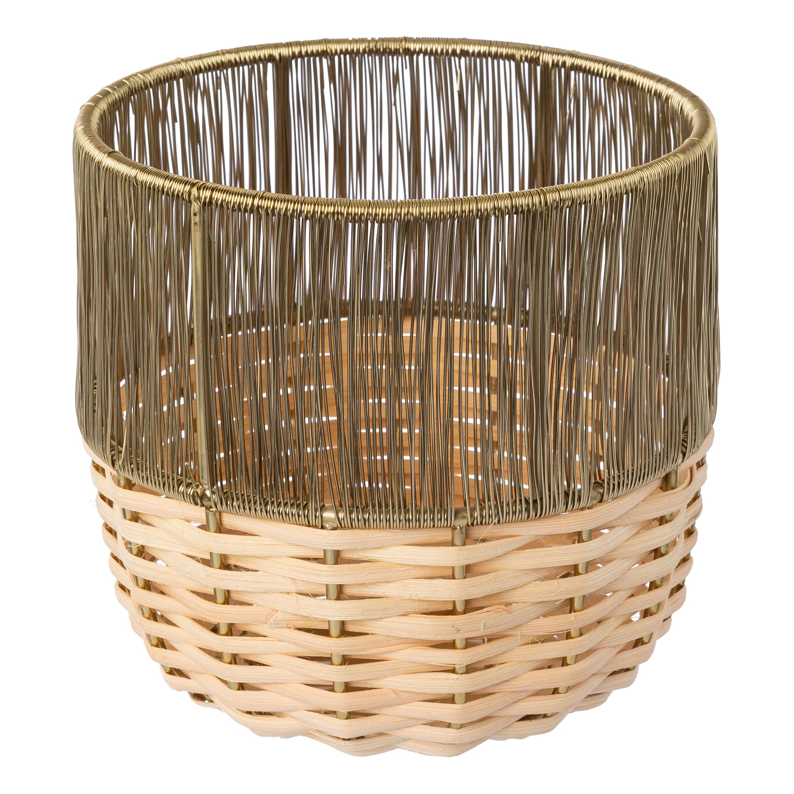 Gefäß - Edelstahl Gefäß m.Naturdeko, 15,5x15,5x1