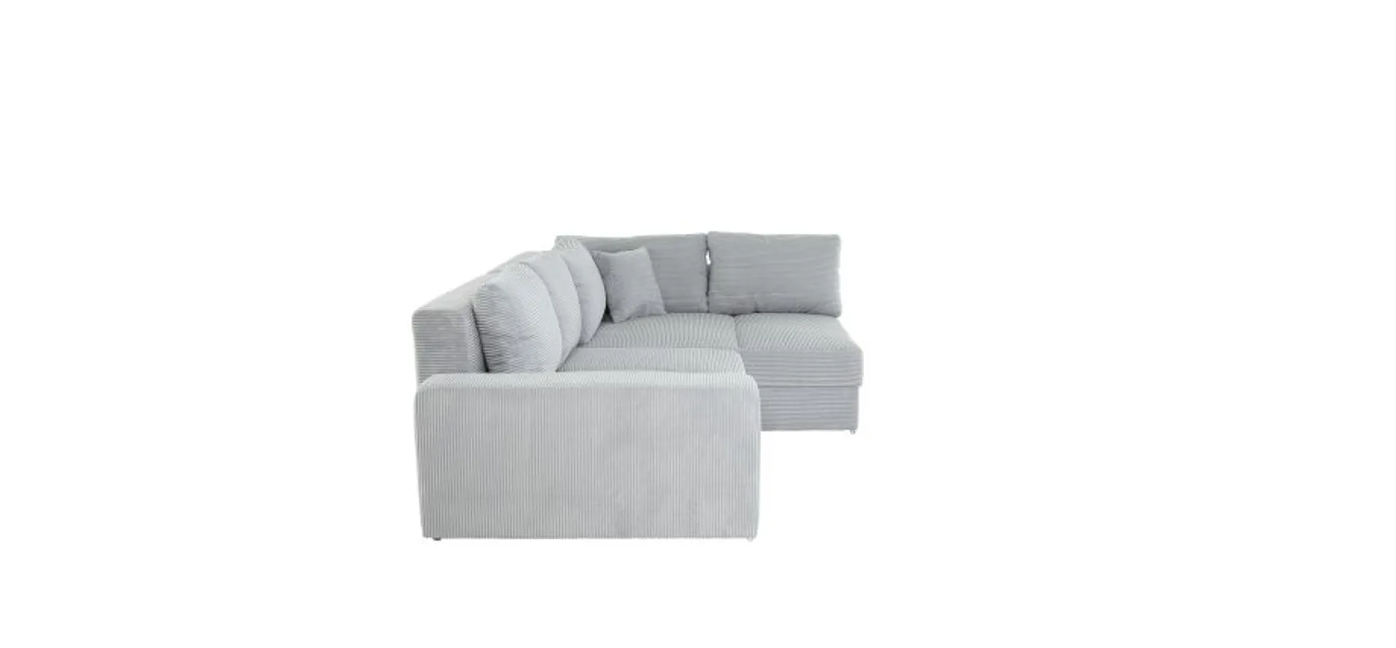 Ecksofa JANIS - 2,5-Sitzer, Ecke rechts inkl. Schlaffunktion , Stoff, Hellgrau Ecksofa JANIS - 2,5-Sitzer, Ecke rechts inkl. Schlaffunktion , Stoff, Hellgrau