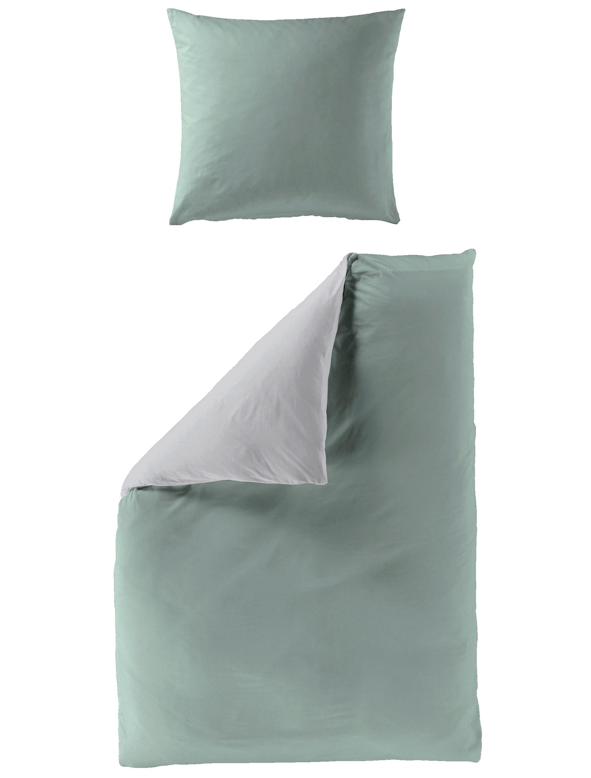 Bettwäsche Casea Bilbaos, 155x220cm - lind/silbergrau
