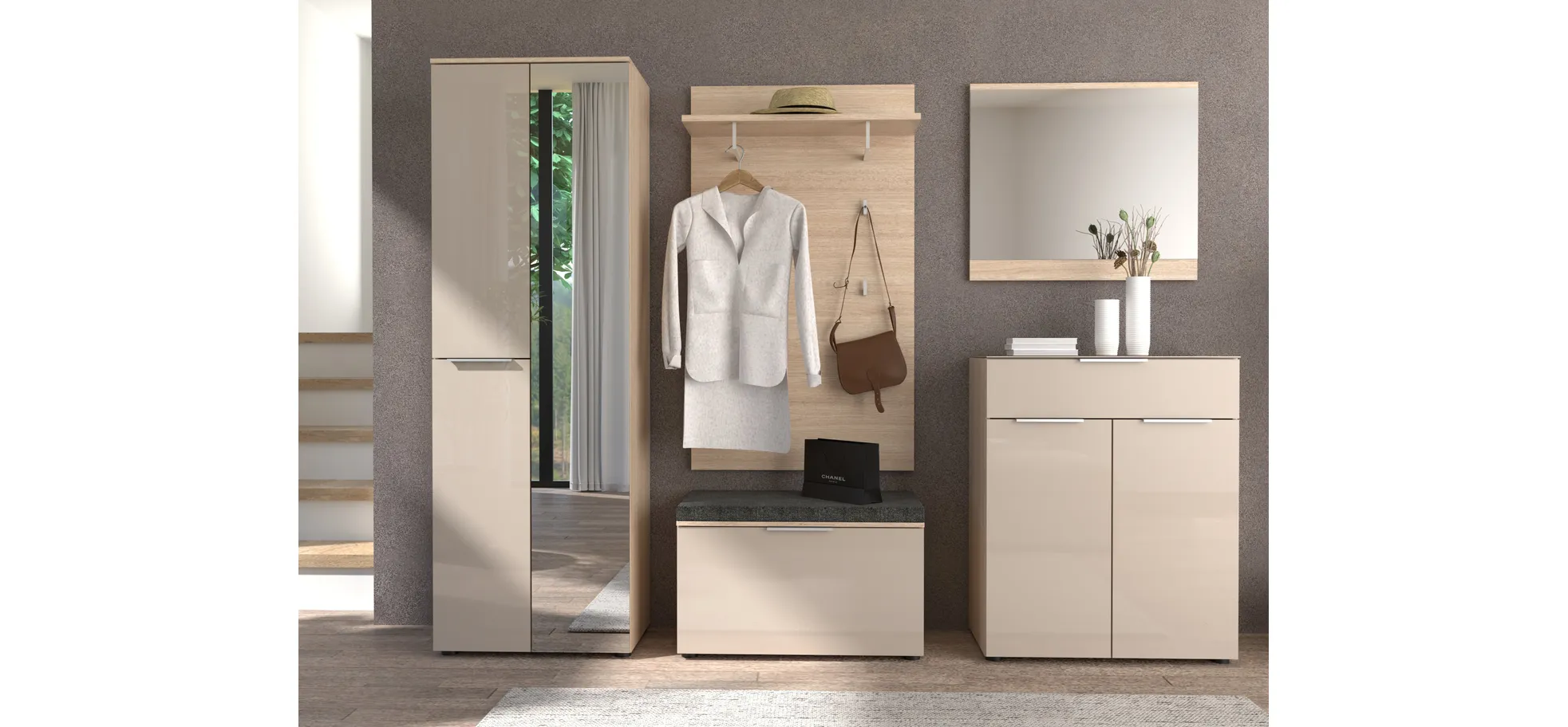 Garderobenpaneel, Riva Eiche - Ilaria