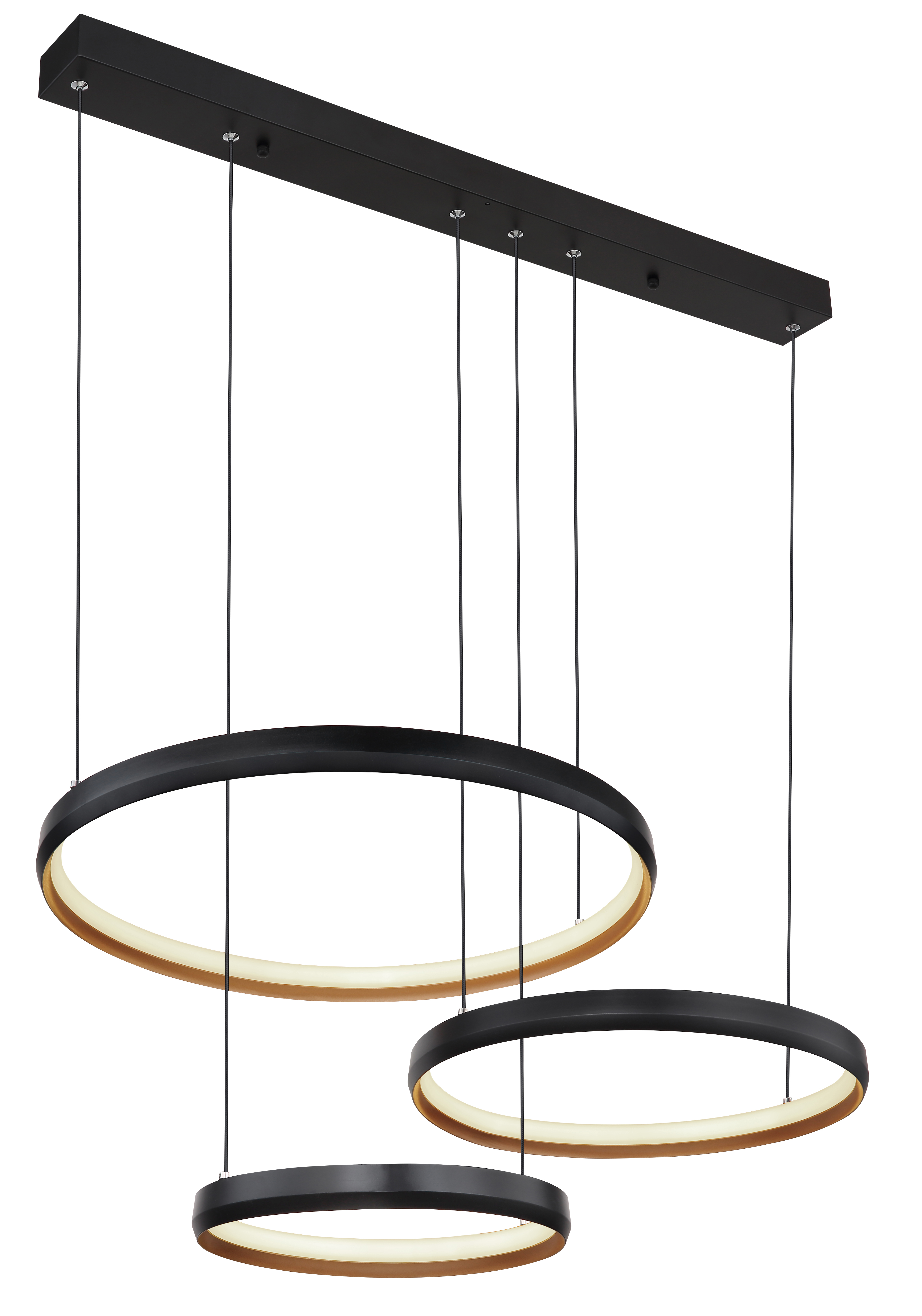Pendelleuchte HALLI - LED, Schwarz, 76,7x50,3x150cm