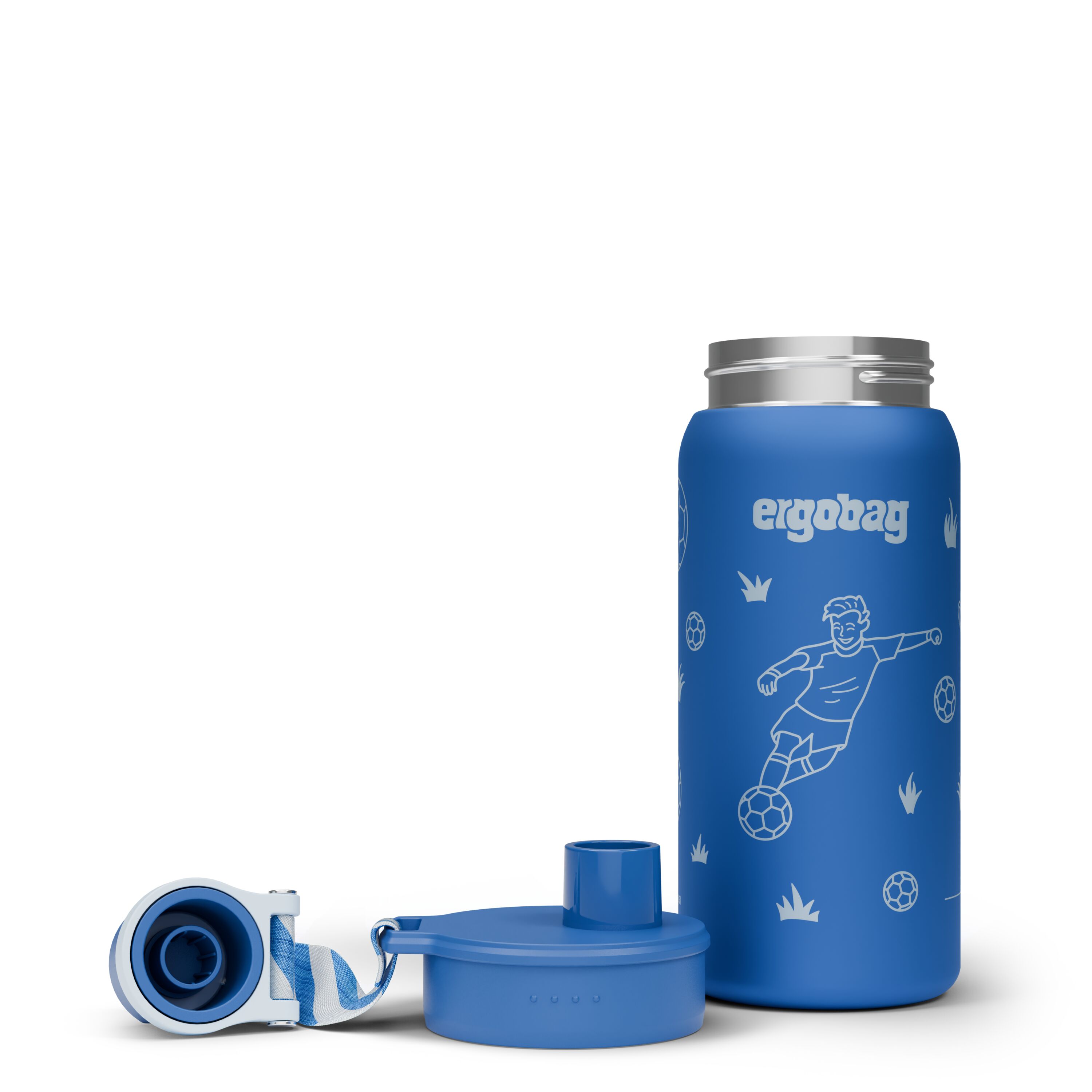 ergobag Edelstahl Trinkflasche Fußball - ca. 500 ml