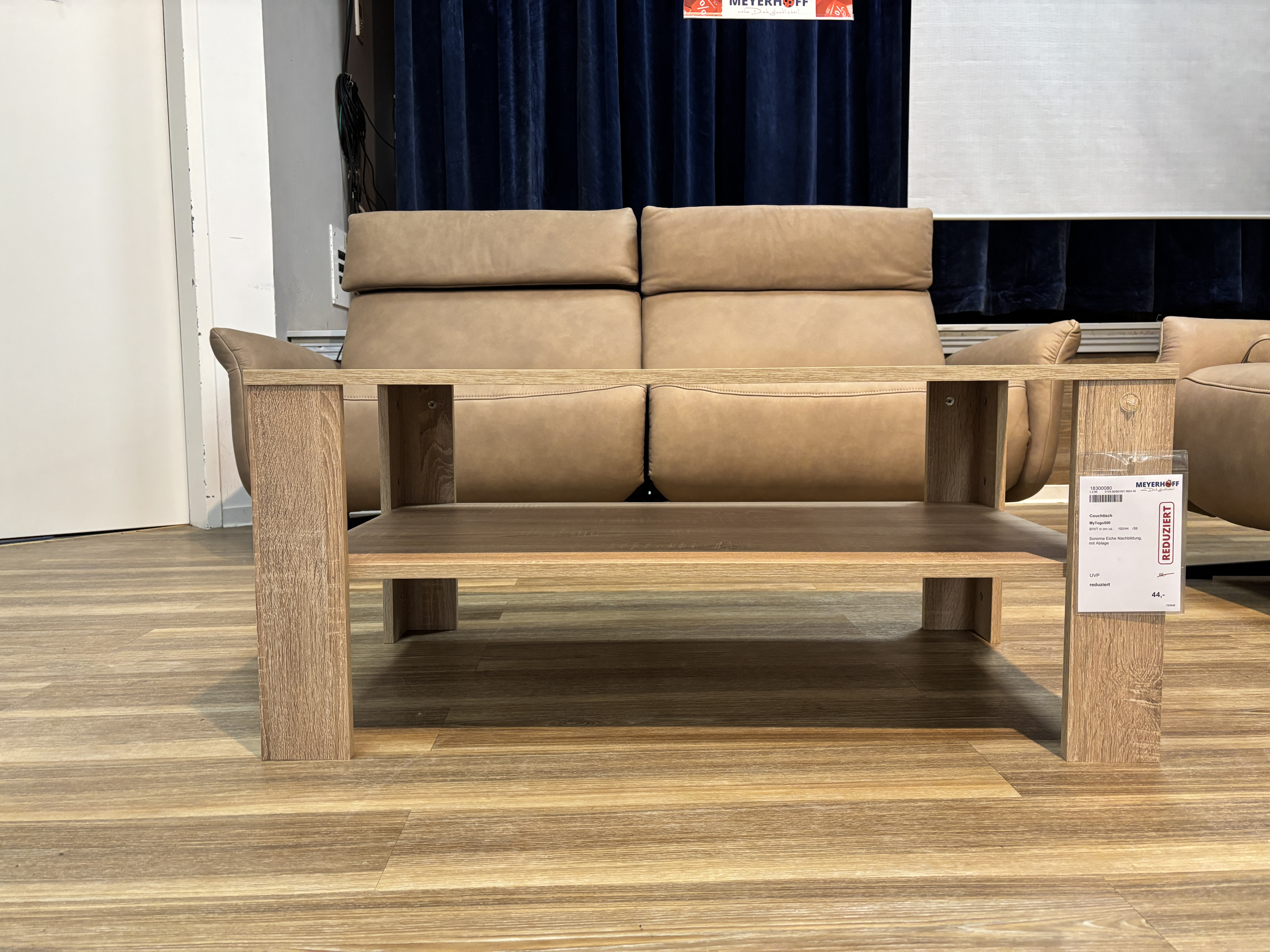 Couchtisch, Eiche Nachbildung, mit Ablage - MyTogo500