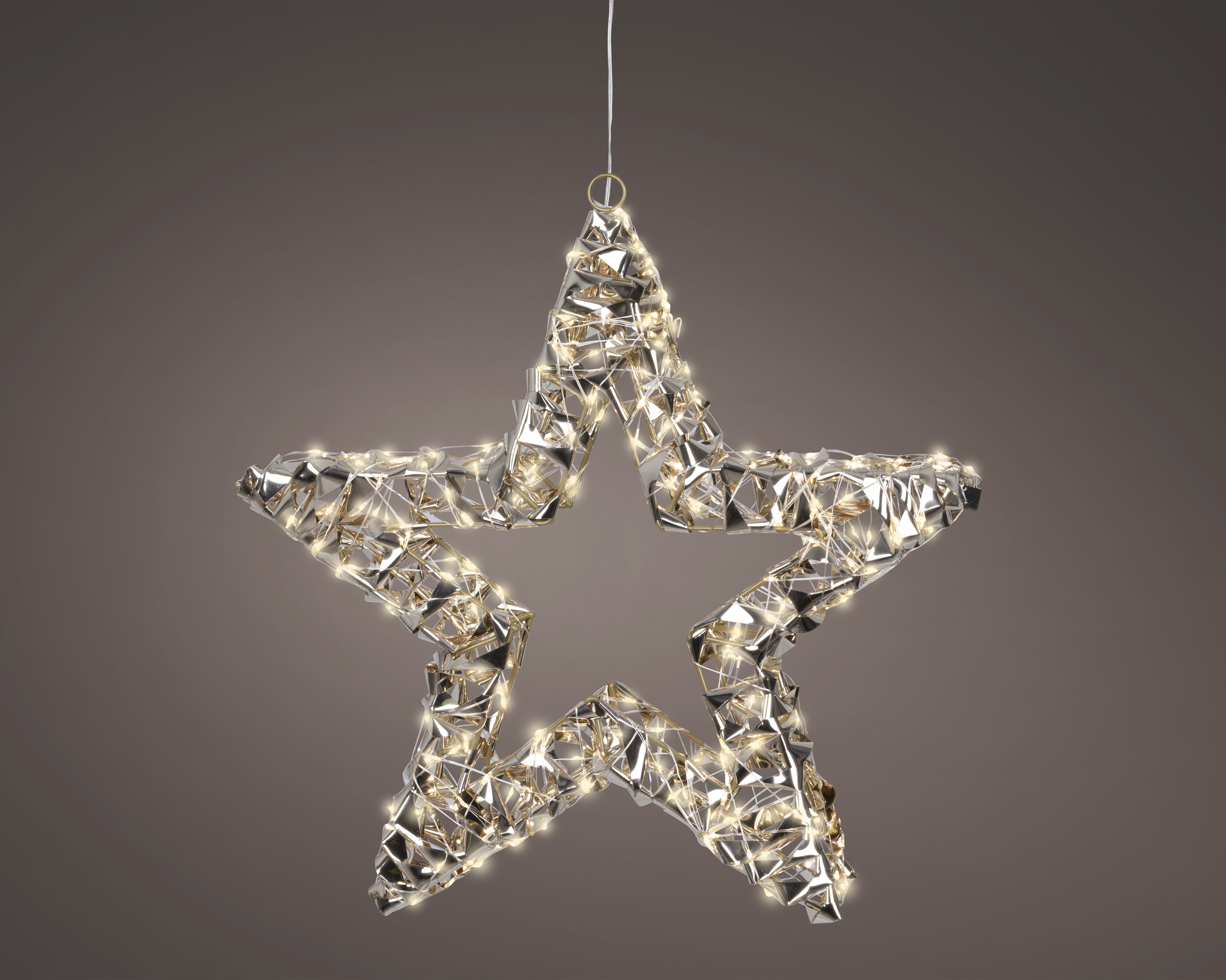 LED Stern PET - gold, Ø38.00-L8.00cm-400L