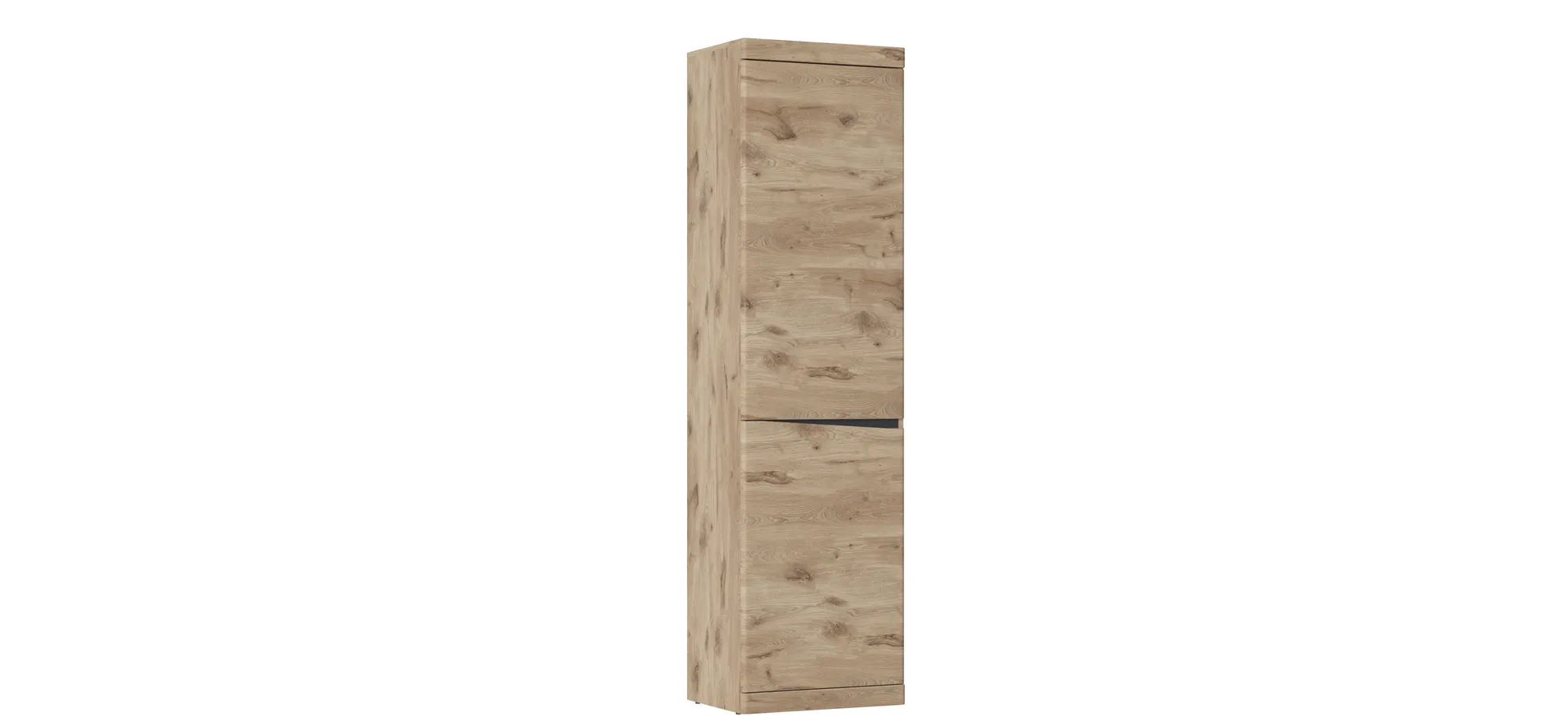 Garderobenschrank - Eiche Dekor, Anthrazit