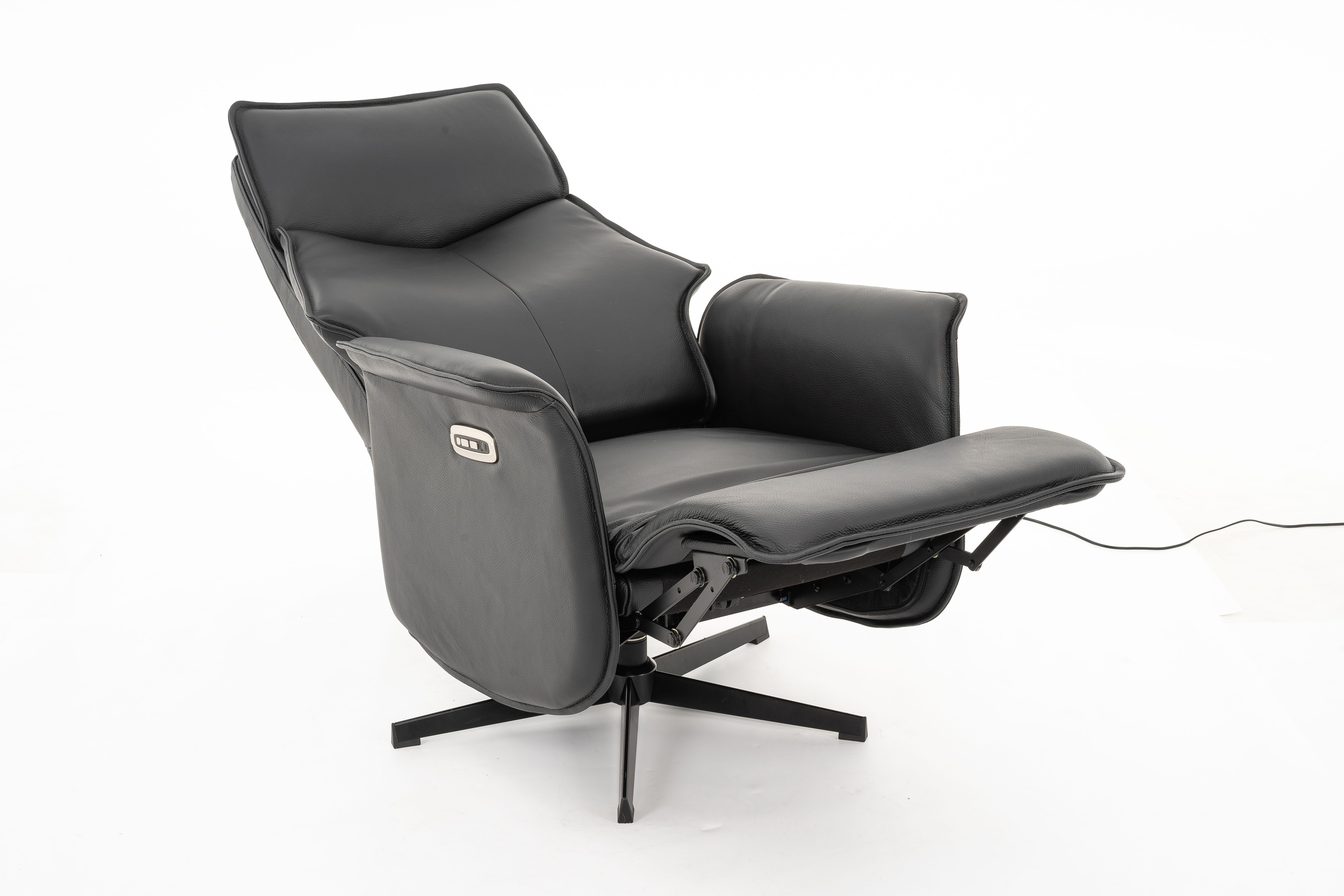 Relaxsessel, Leder schwarz - KS26 Fabrizia