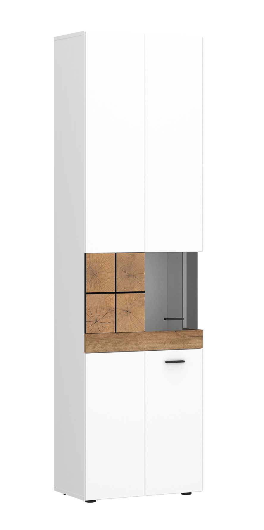 Vitrine, Eiche, Alpinweiß - MyStyle 1019