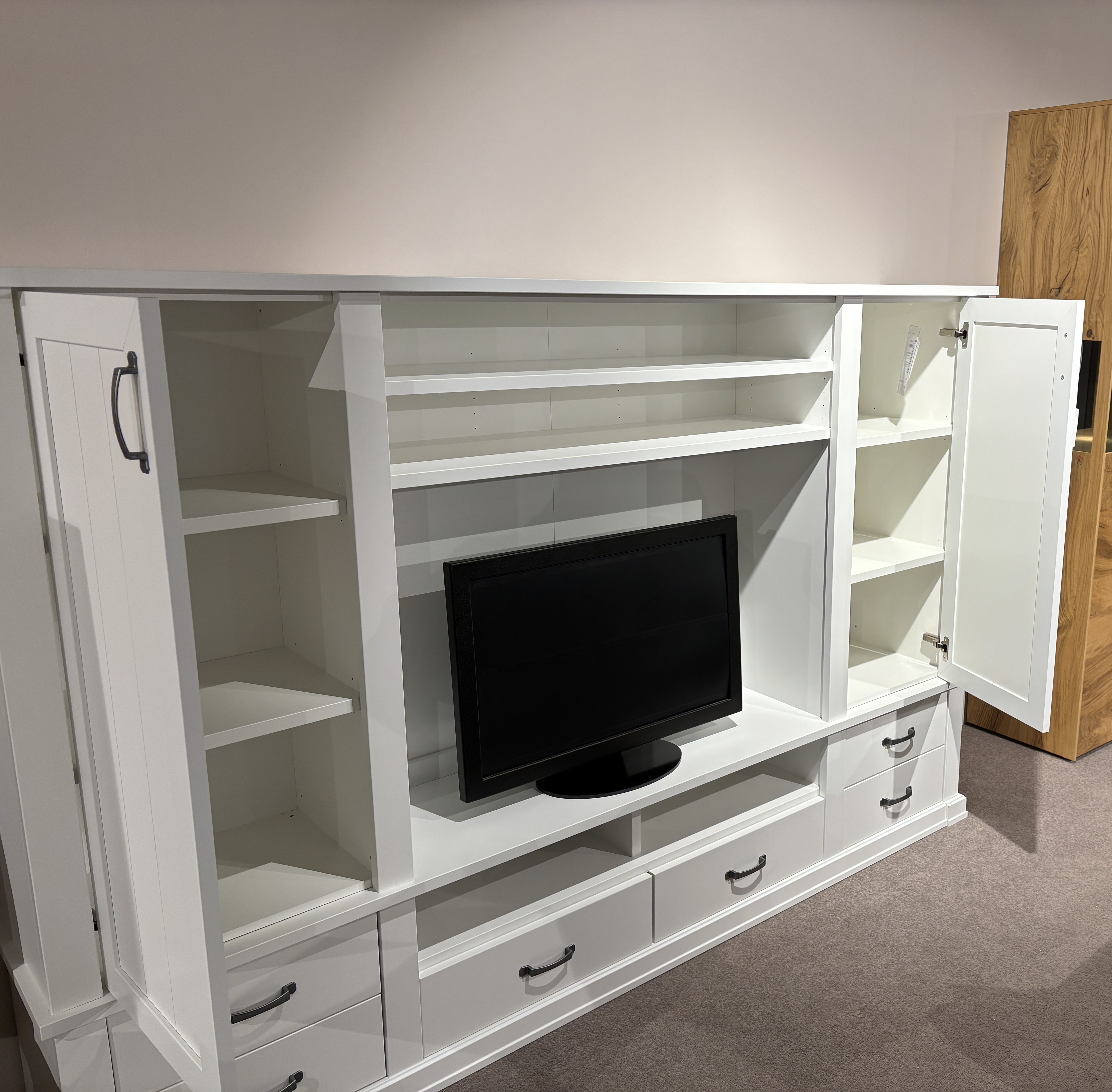 TV-Element, Lack weiss, Soft-Close - SYLT LIVING