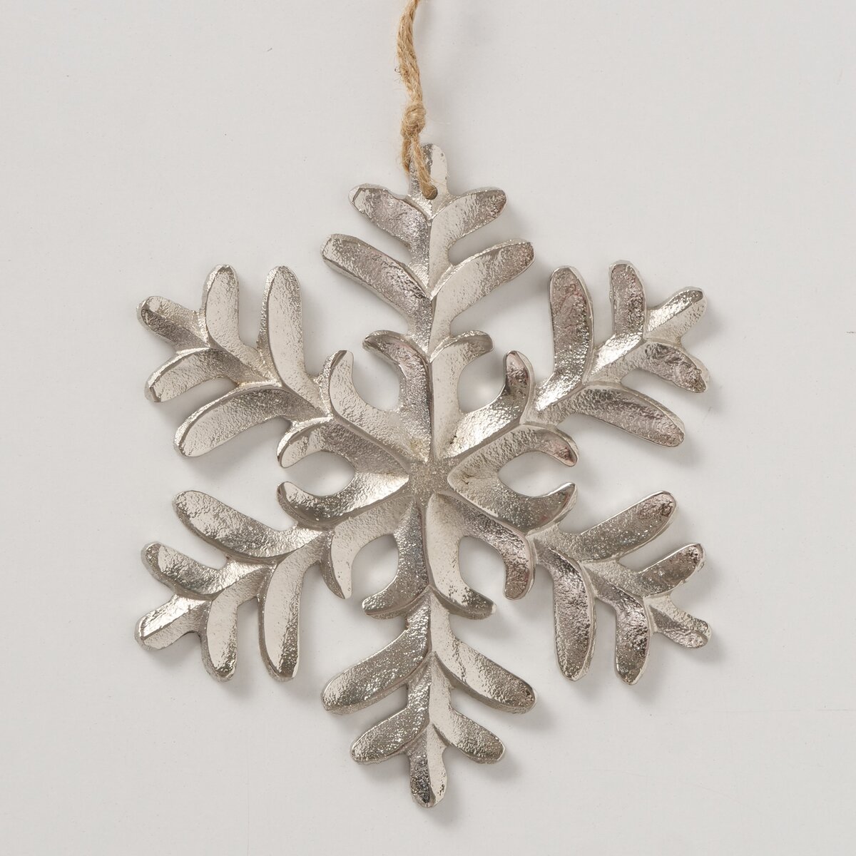 Weihnachtsanhänger Snefi, Schneeflocke - L 18,00 cm, H 16,00 cm, silber
