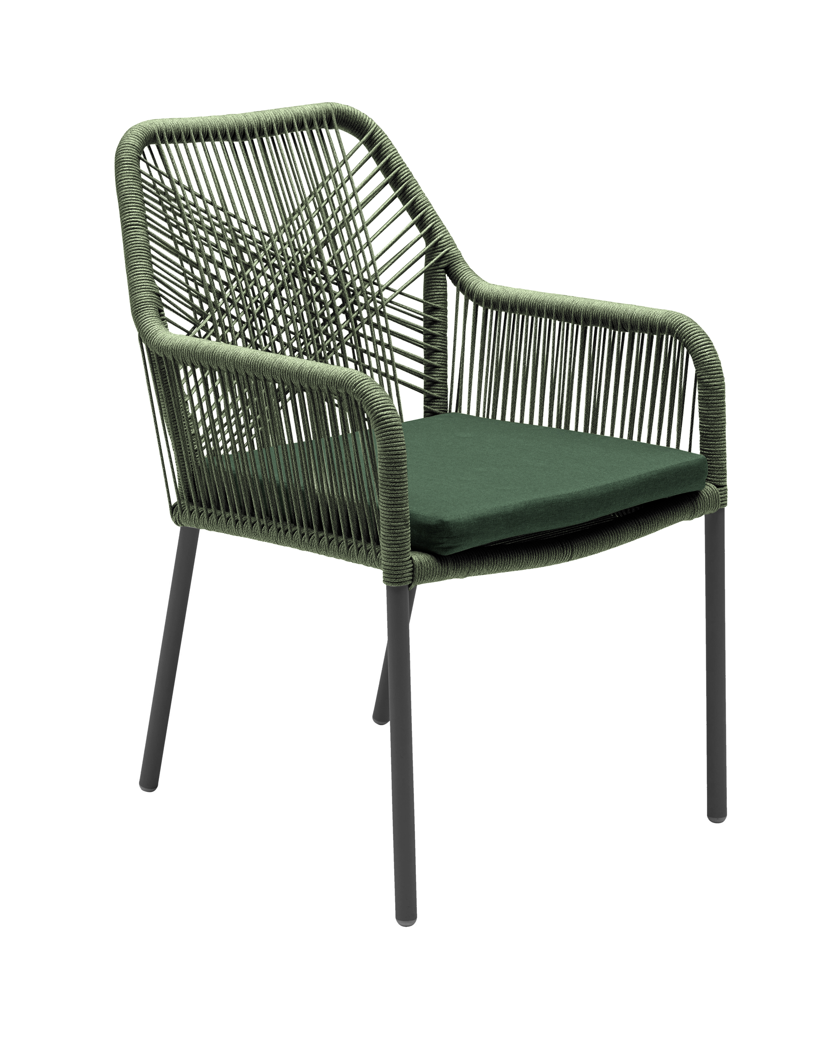 Armlehnstuhl, Rope grün - Stilo