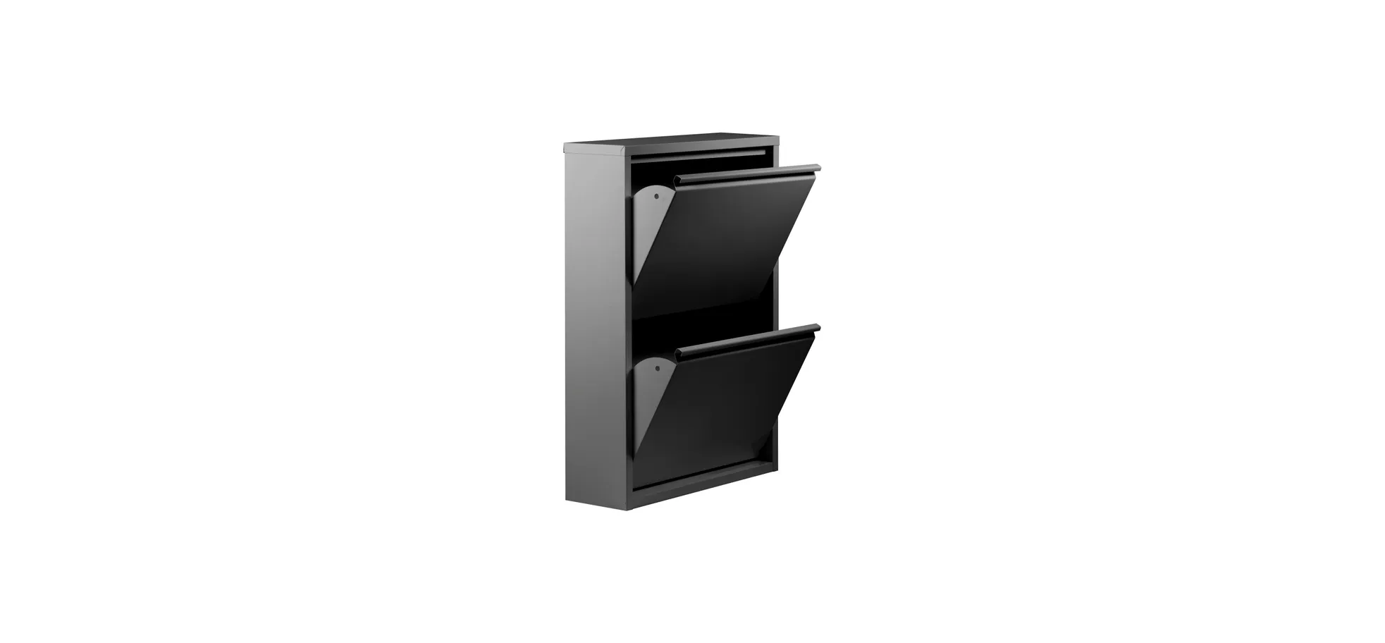 Schuhschrank - B ca. 50 cm, Schwarz
