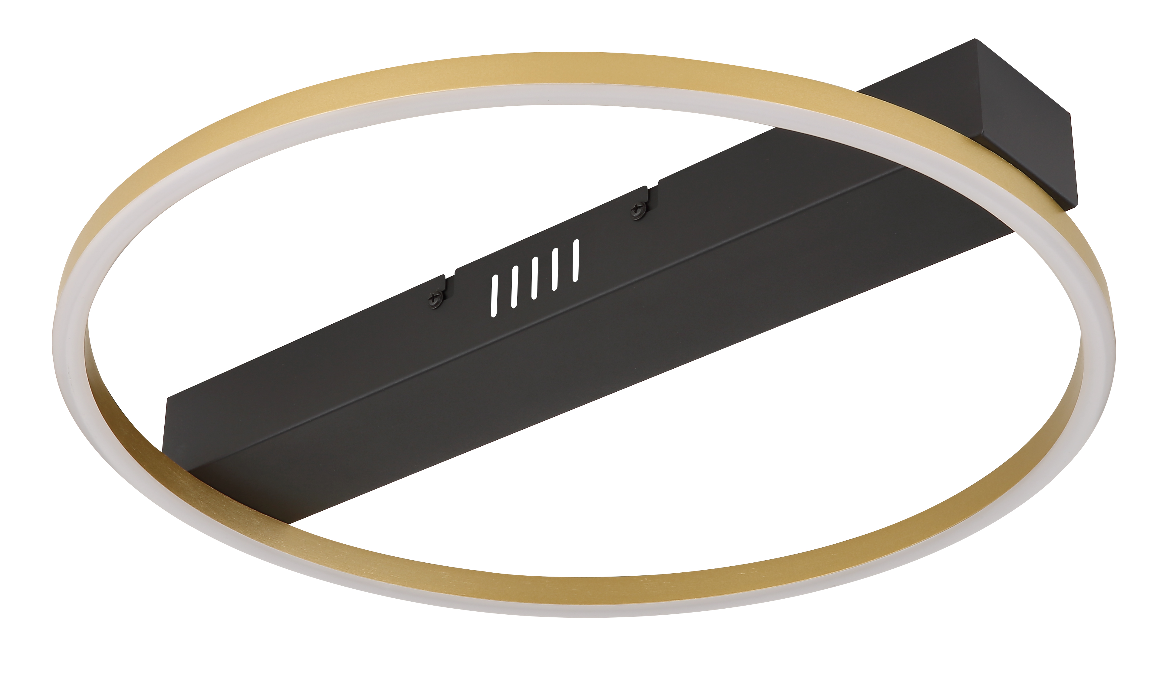 Deckenleuchte LUFFY - LED, Schwarz Matt/Messing Matt, 39,5x39,5x5,3cm