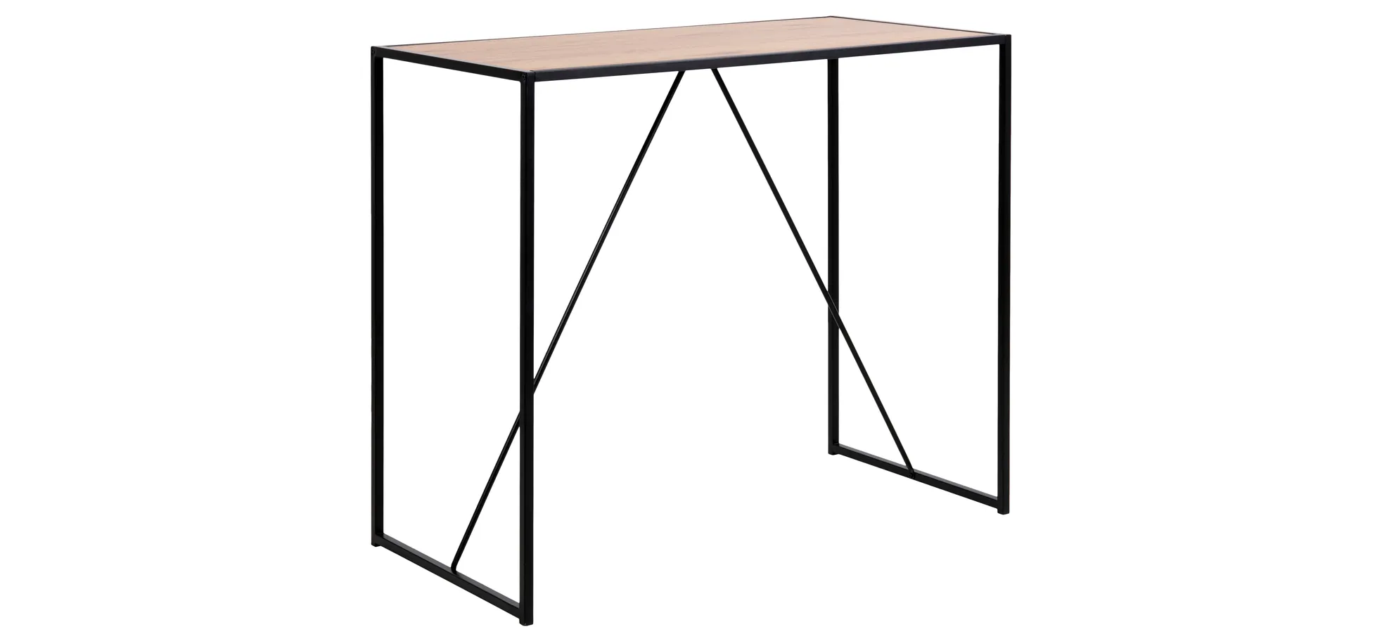 Bartisch - LB ca. 120x60 cm, Wildeiche Nachbildung, Schwarz