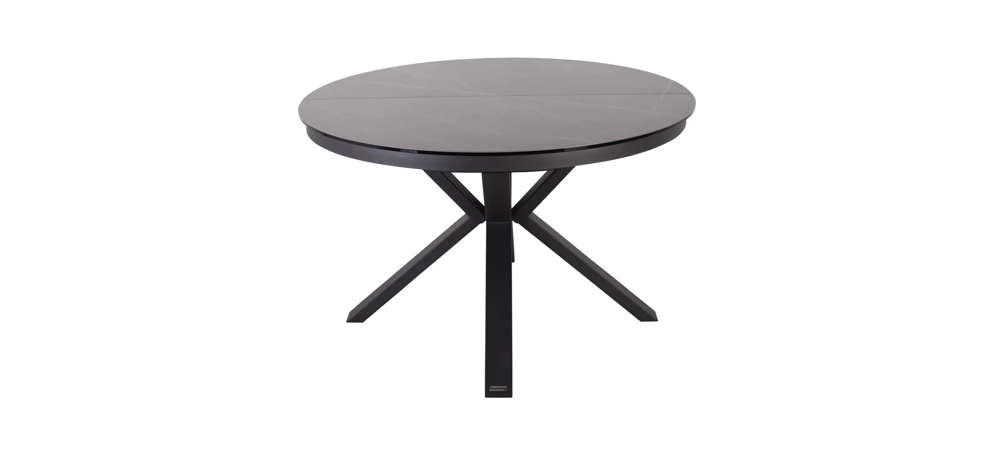 Esstisch MAIJA - ausziehbar, Ø/H ca. 120x76 cm, Glaskeramik, Steingrau Esstisch MAIJA - ausziehbar, Ø/H ca. 120x76 cm, Glaskeramik, Steingrau