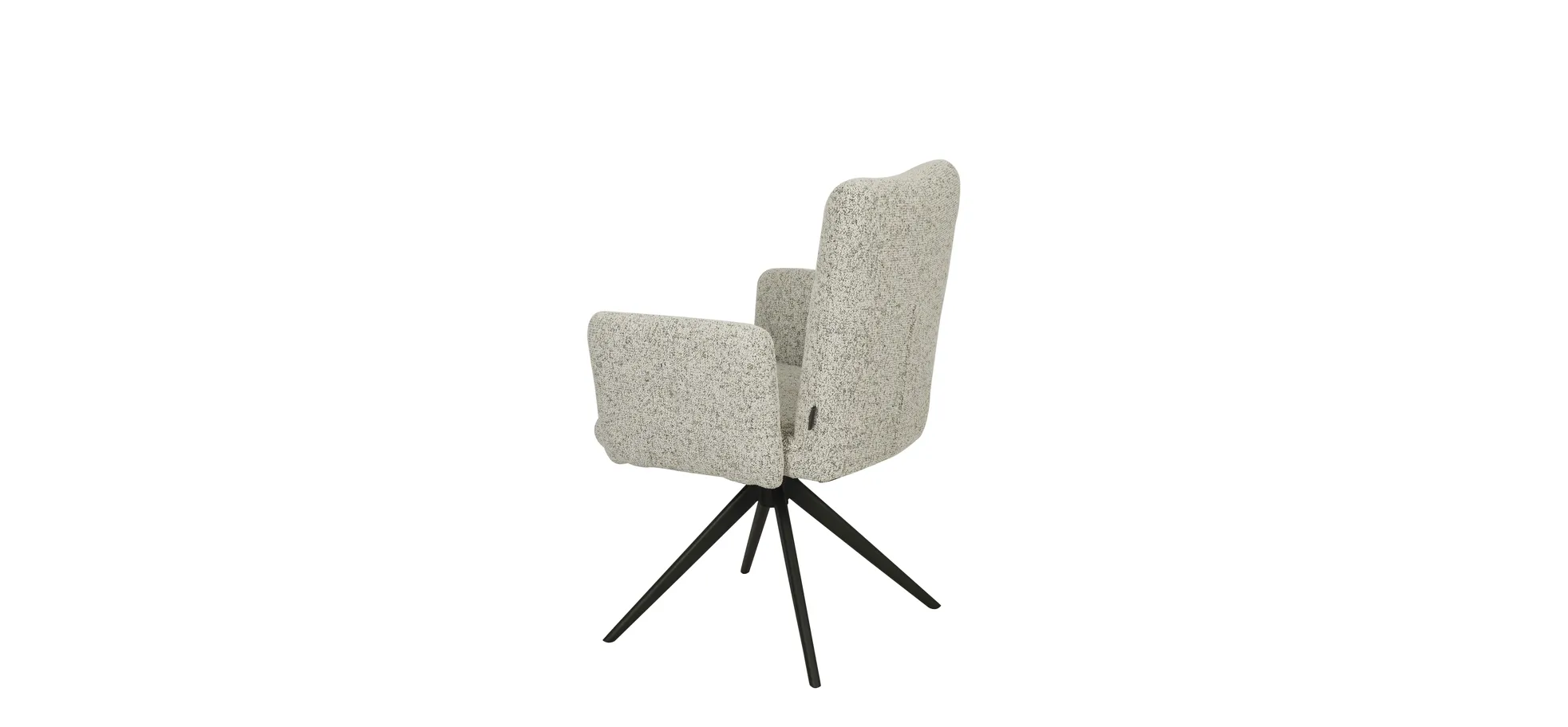 Armlehnstuhl, Stoff schwarz-weiß - Mylene