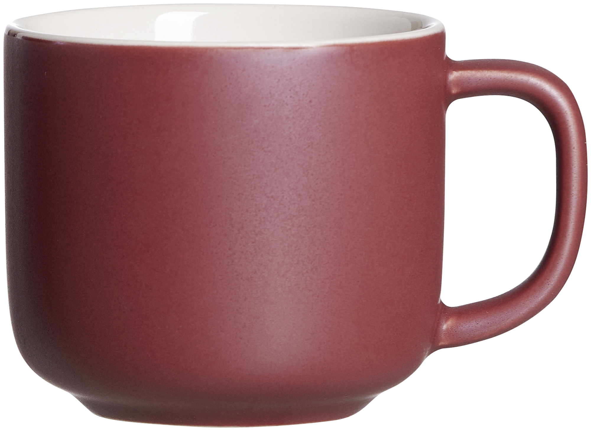 Obertasse Jasper Beere 240 ml - Steinzeug, spülmaschinenfest, zylindrisch, rot