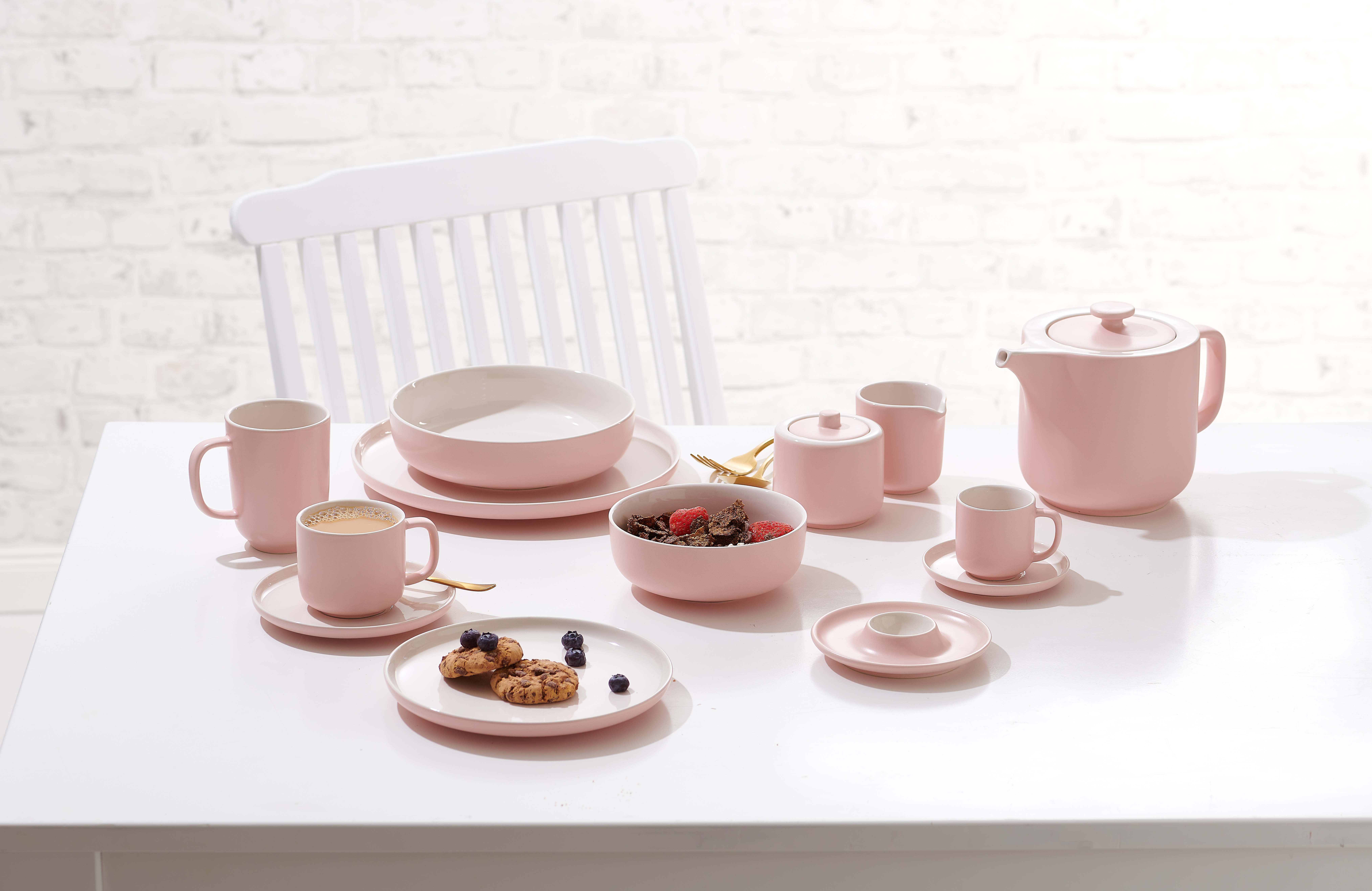 Untertasse Jasper Rose 15 cm - Steinzeug, spülmaschinenfest, rund, rosa