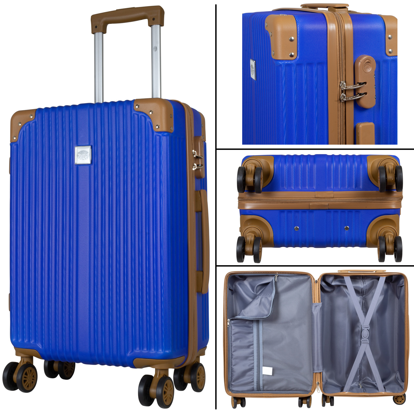 Koffer Barbados, mittel - 67cm, doppelräder, blau