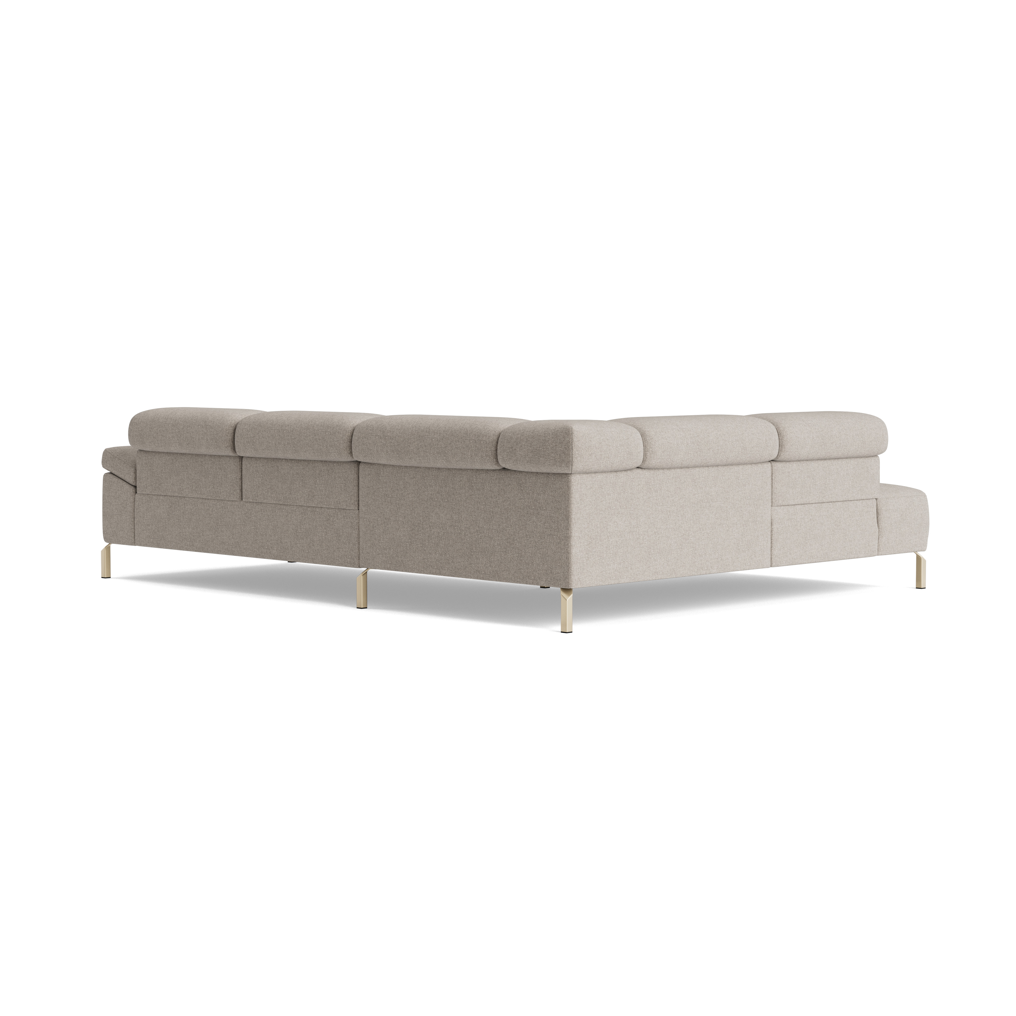 Ecksofa, Stoff greige - Bolonia