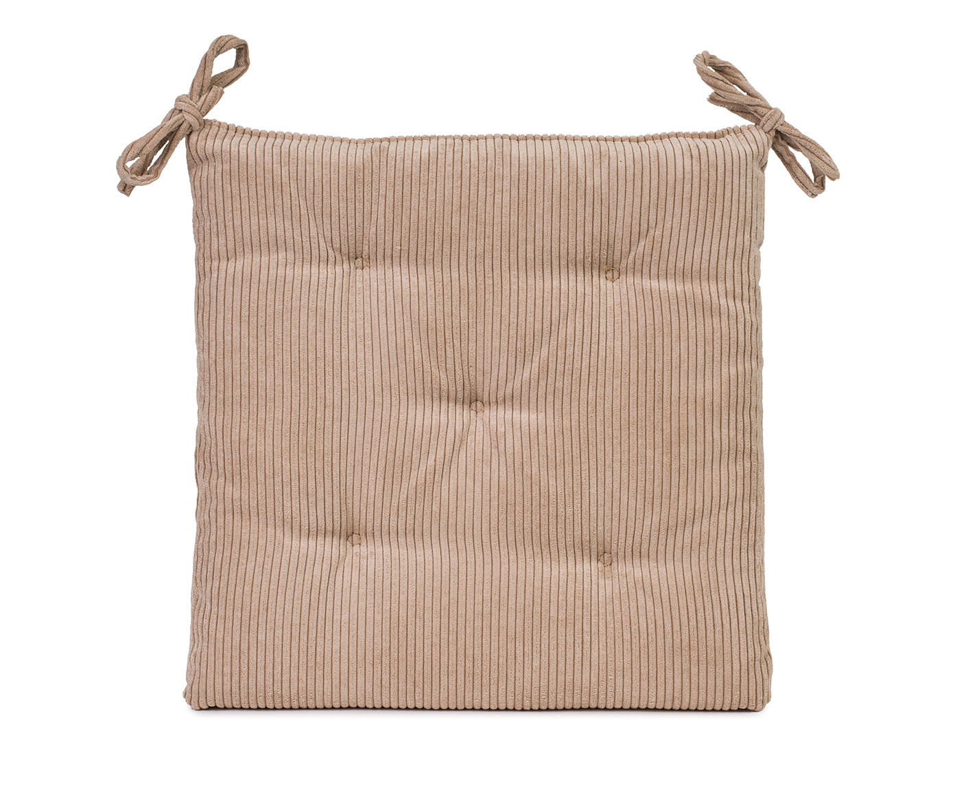 Sitzkissen Capri, Cordoptik - 40x40cm, 100% Polyester, creme