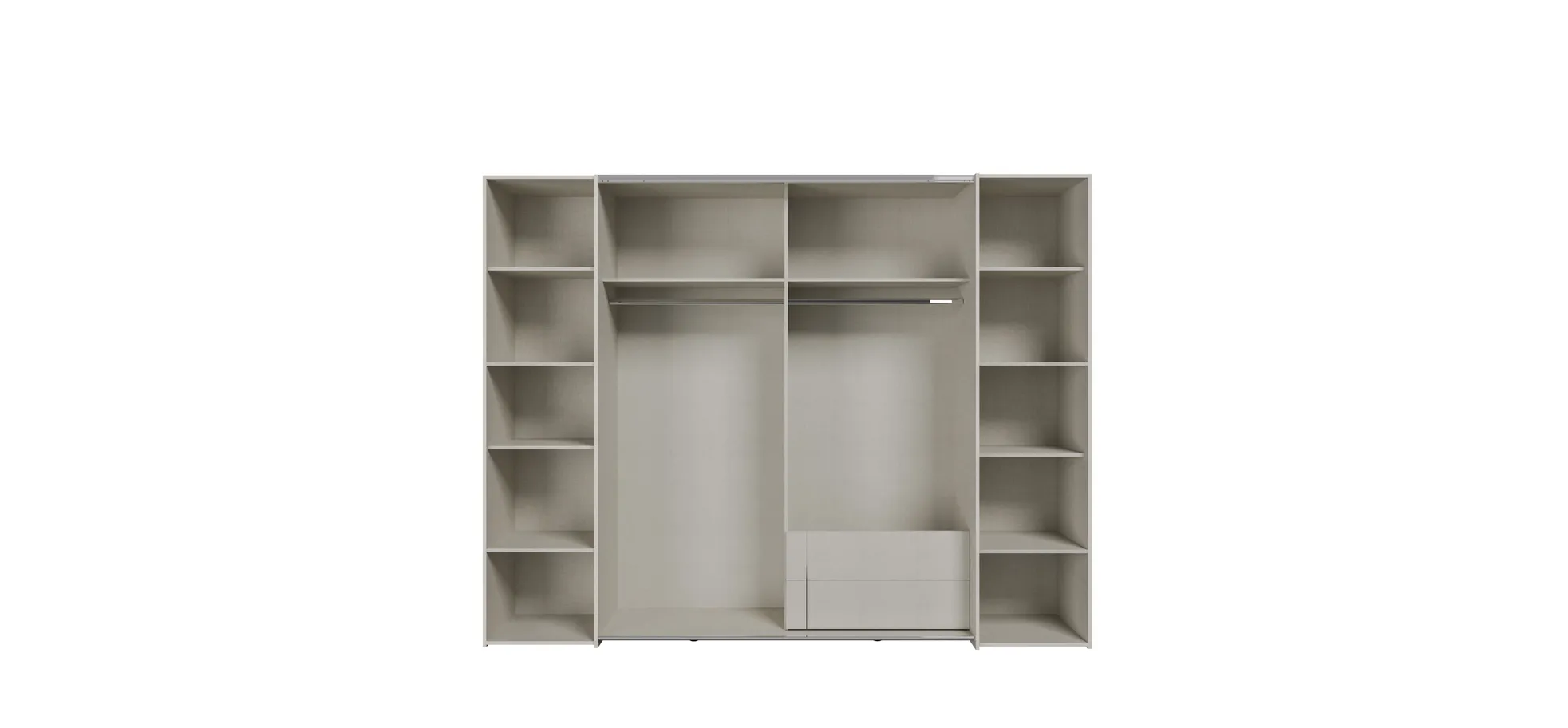 Schwebe-/Drehtürenschrank, Dekor sand - Fahda