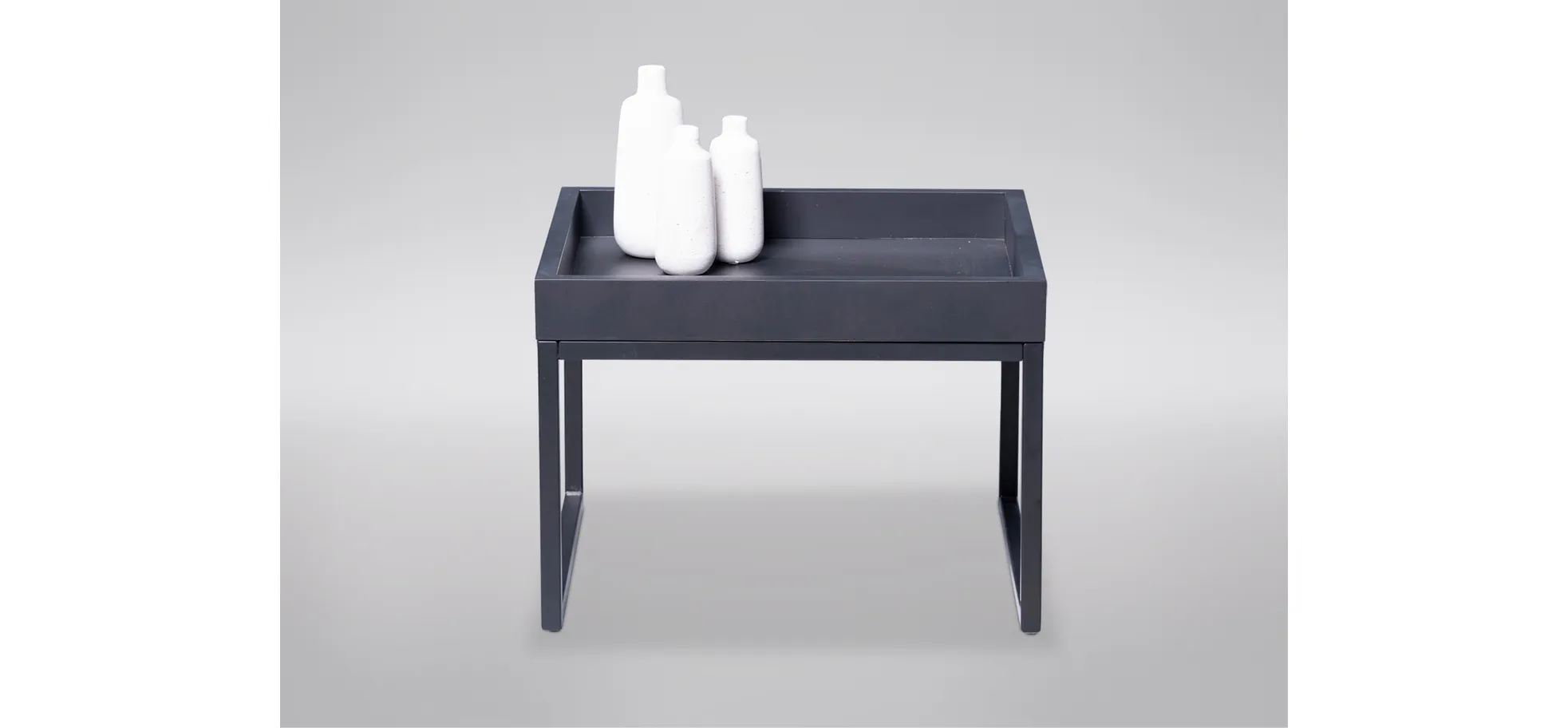 Couchtisch, Kernbuche massiv schwarz - Mirja