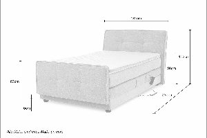 Boxspringbett, elektrisch, ca. 120x200cm - Jakoba