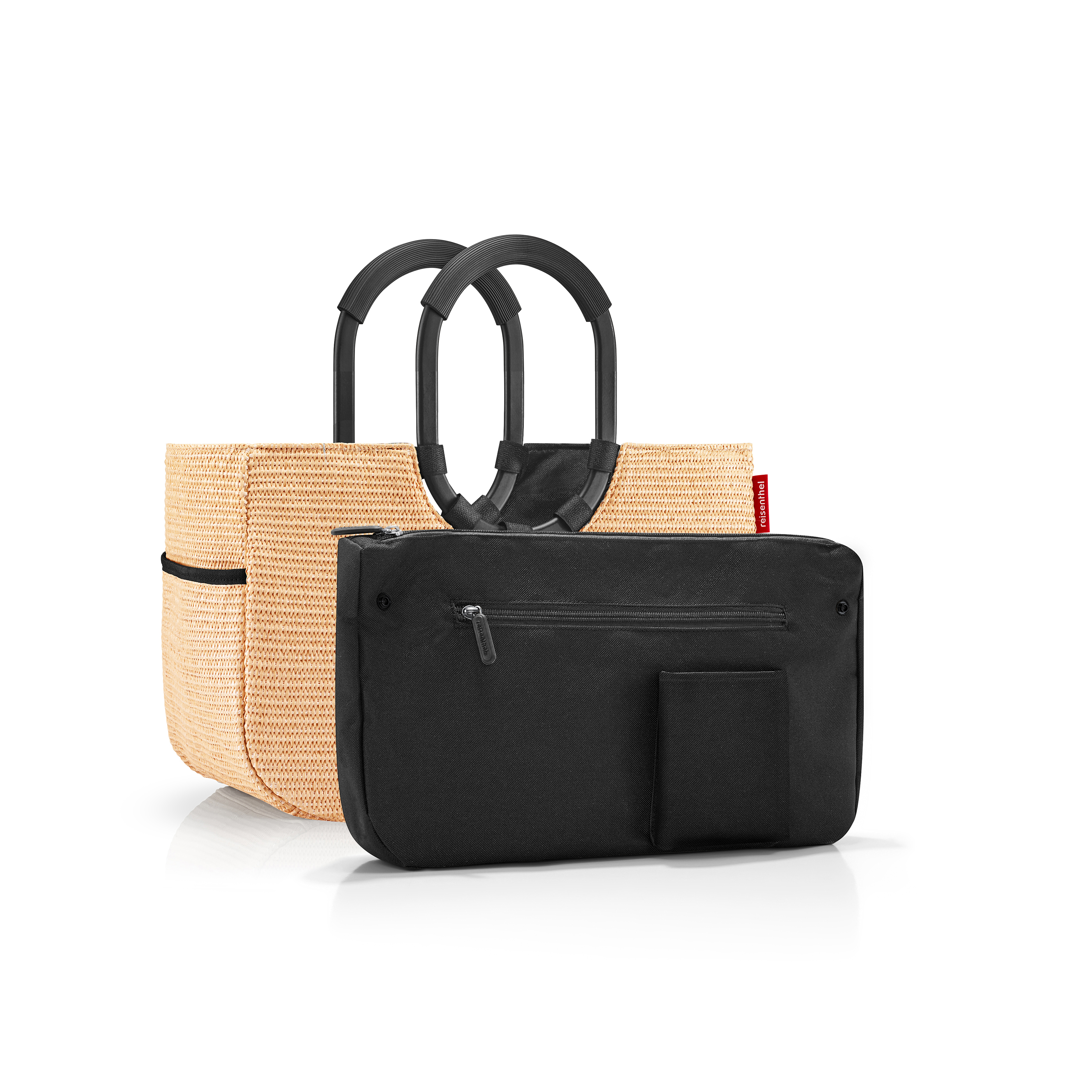 reisenthel, loopshopper M - frame raffia black