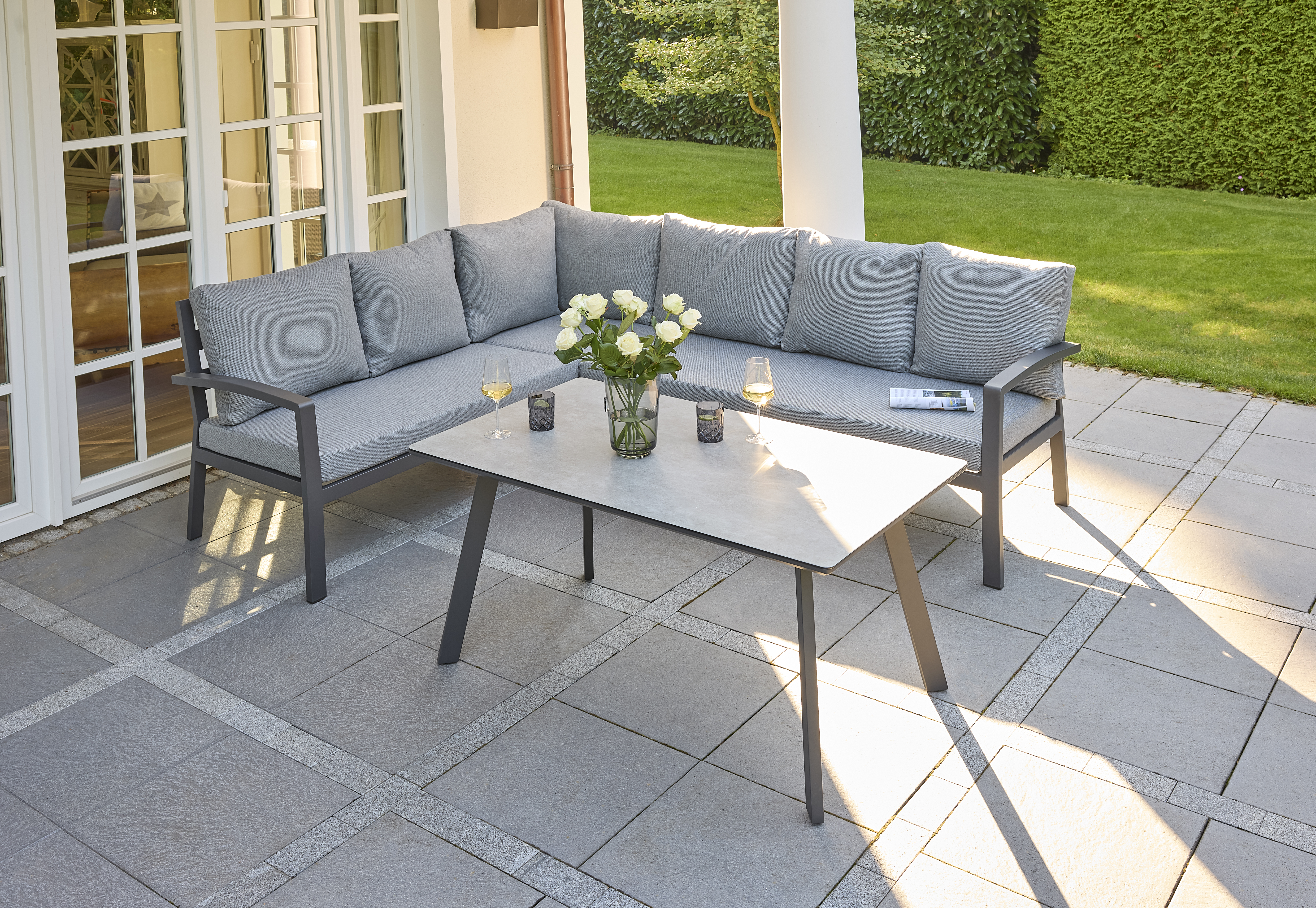 Lounge-Set 4tlg.,Outdoor, mit Sitzauflage - Bondino