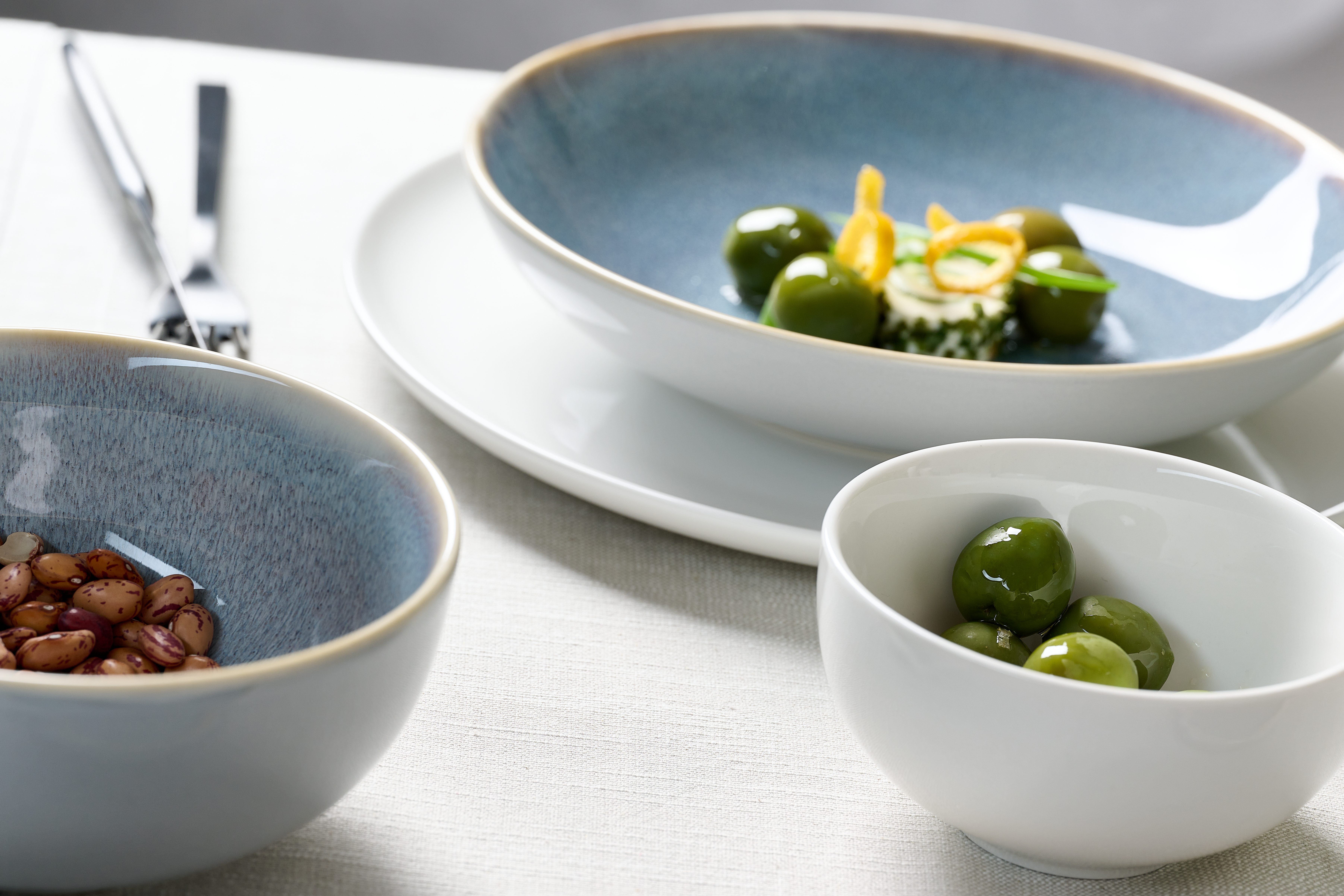 Schale Skagen Weiss 15 cm - Porzellan, spülmaschinenfest, rund, weiß