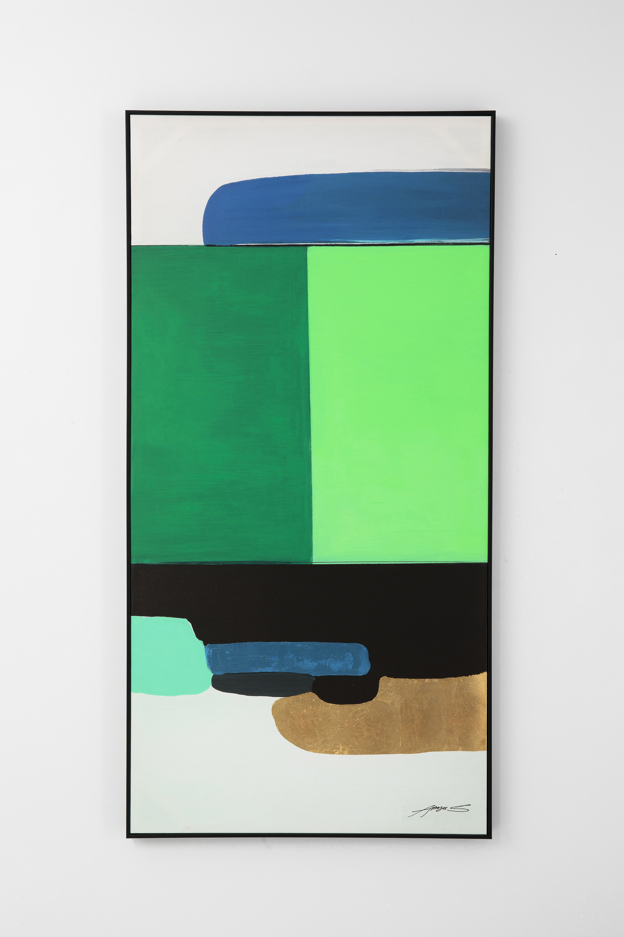 Gerahmtes Bild Abstract, grün - Bilder