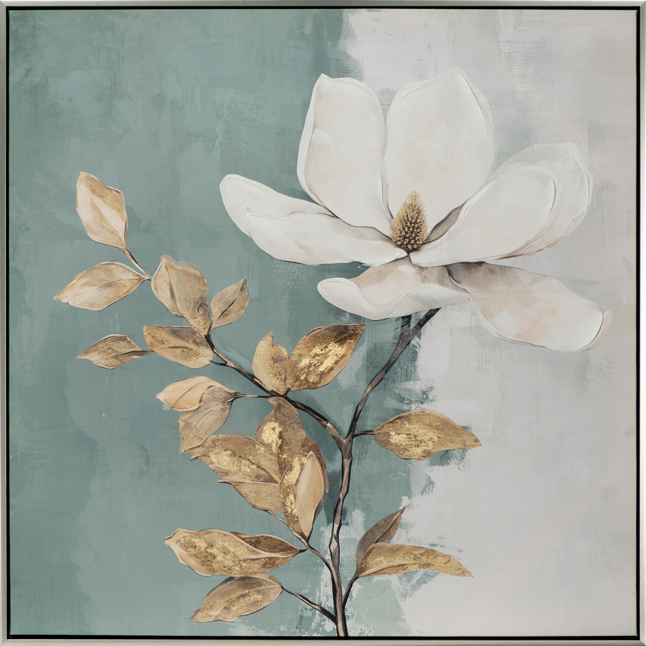 Acrylgemälde White Flower - ca. 80x80cm