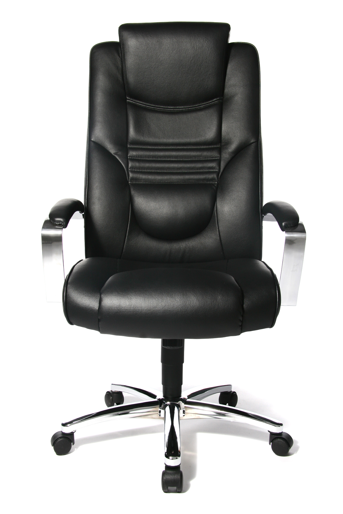 Büro-Drehstuhl, Kunstleder schwarz - Soft Lux