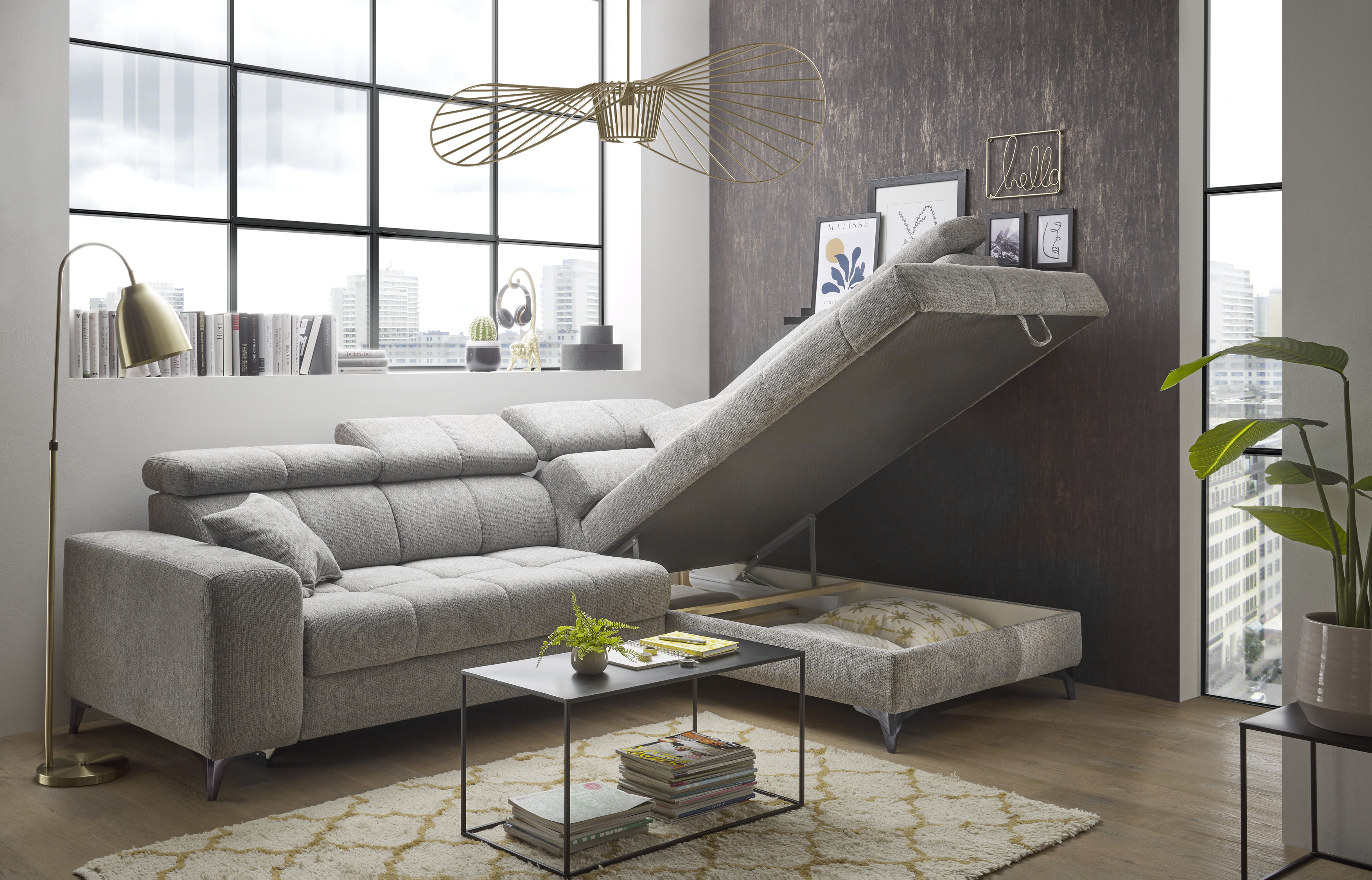 Ecksofa, Stoff taupe - MyStyle 2023