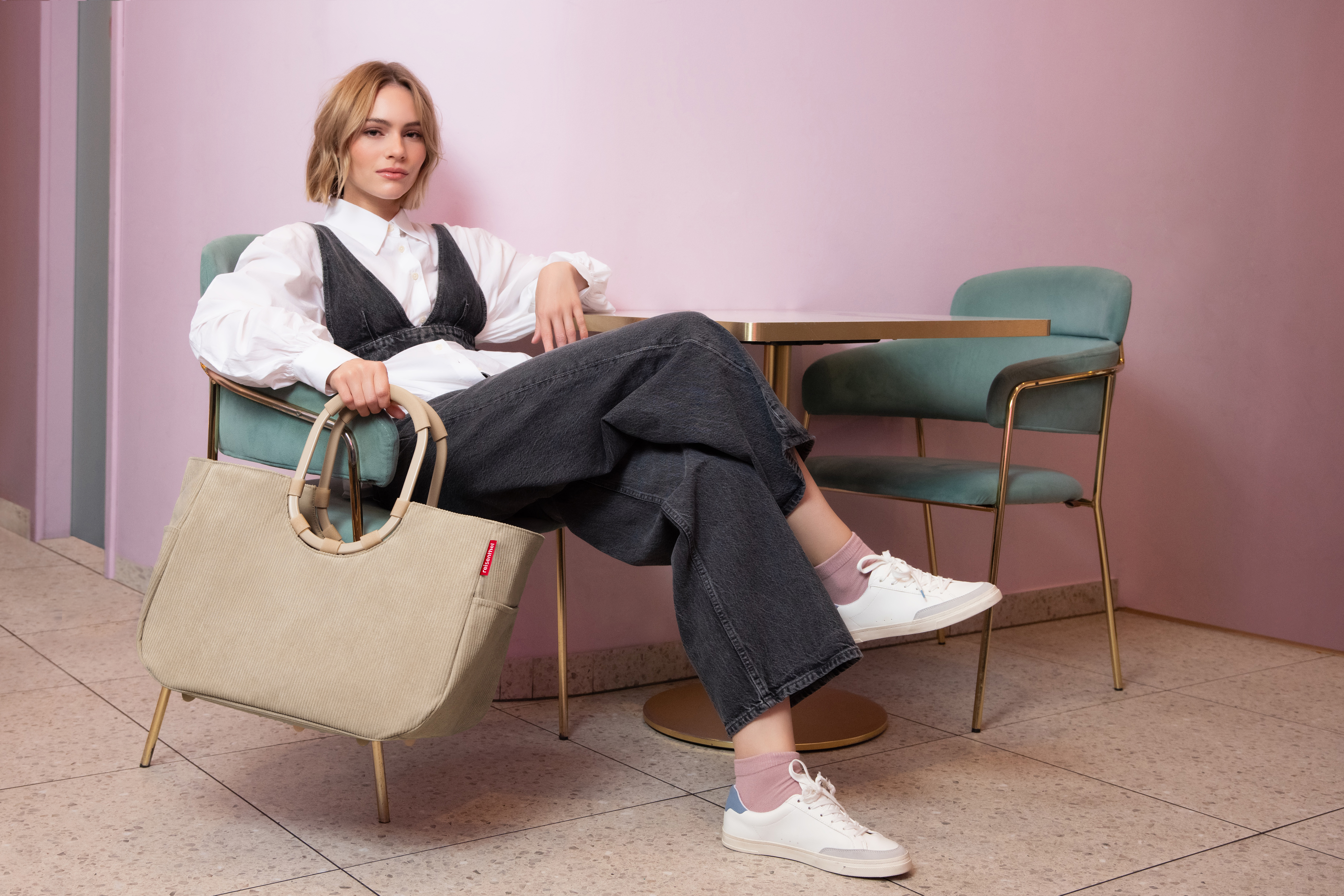 reisenthel, loopshopper L - cord sand