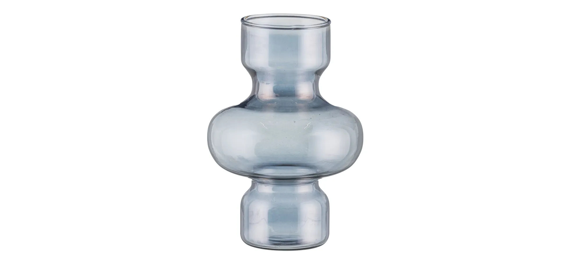 Deko-Vase - DH ca. 15x22 cm, Rauchgrau
