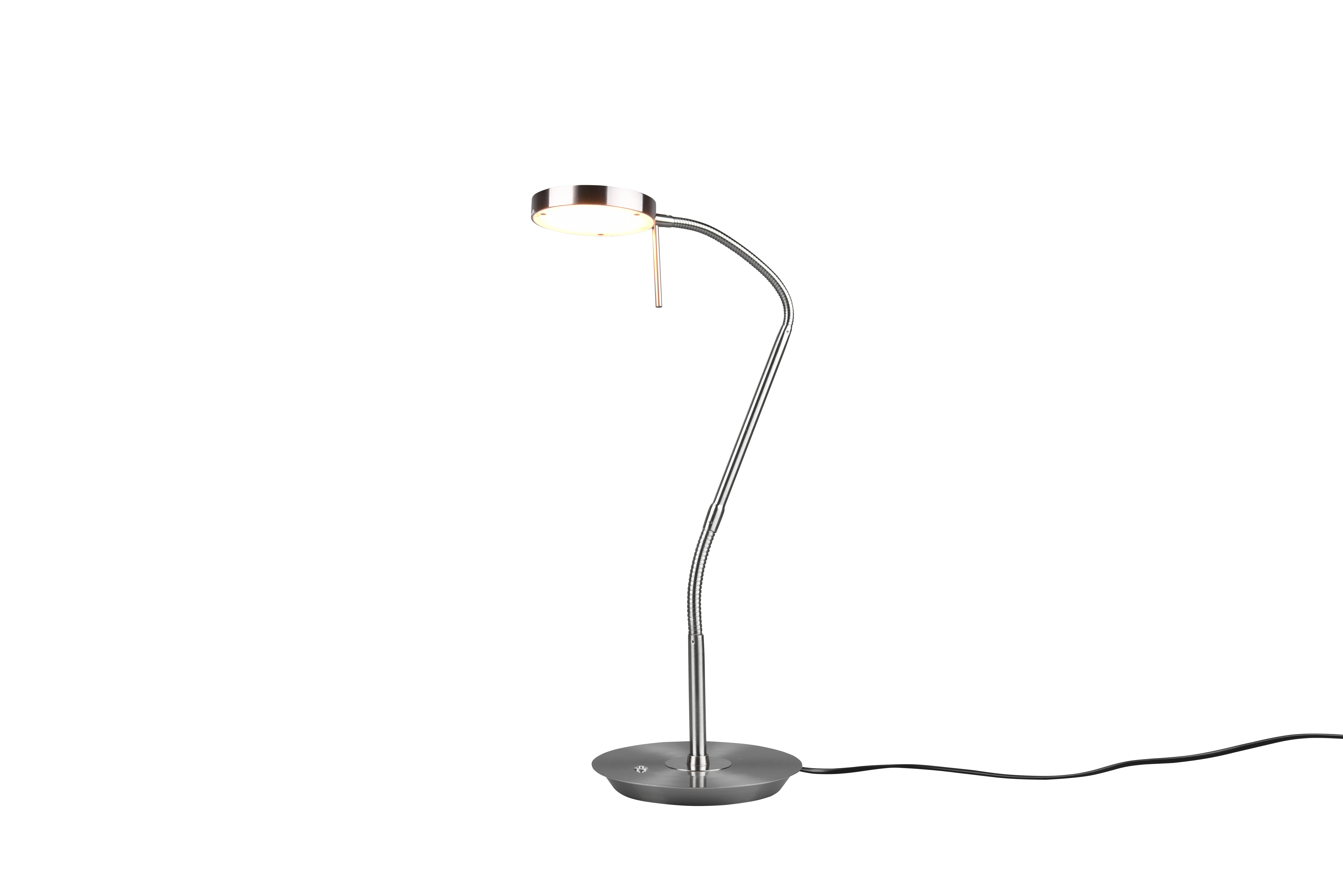 Tischleuchte Monza - 1flg., Metall/Nickel matt,19x57x46cm