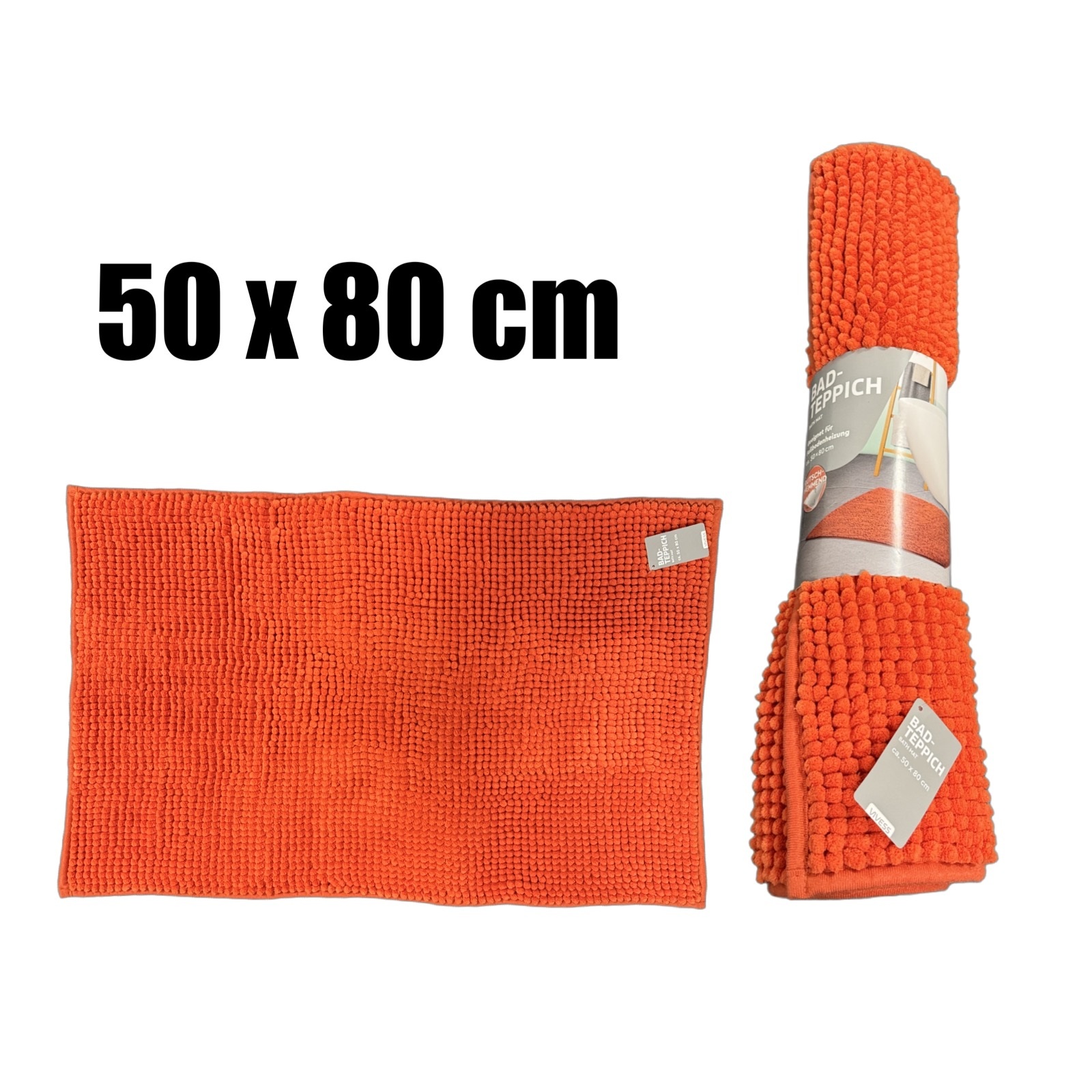 Badteppich Vivess - orange, 50x80cm
