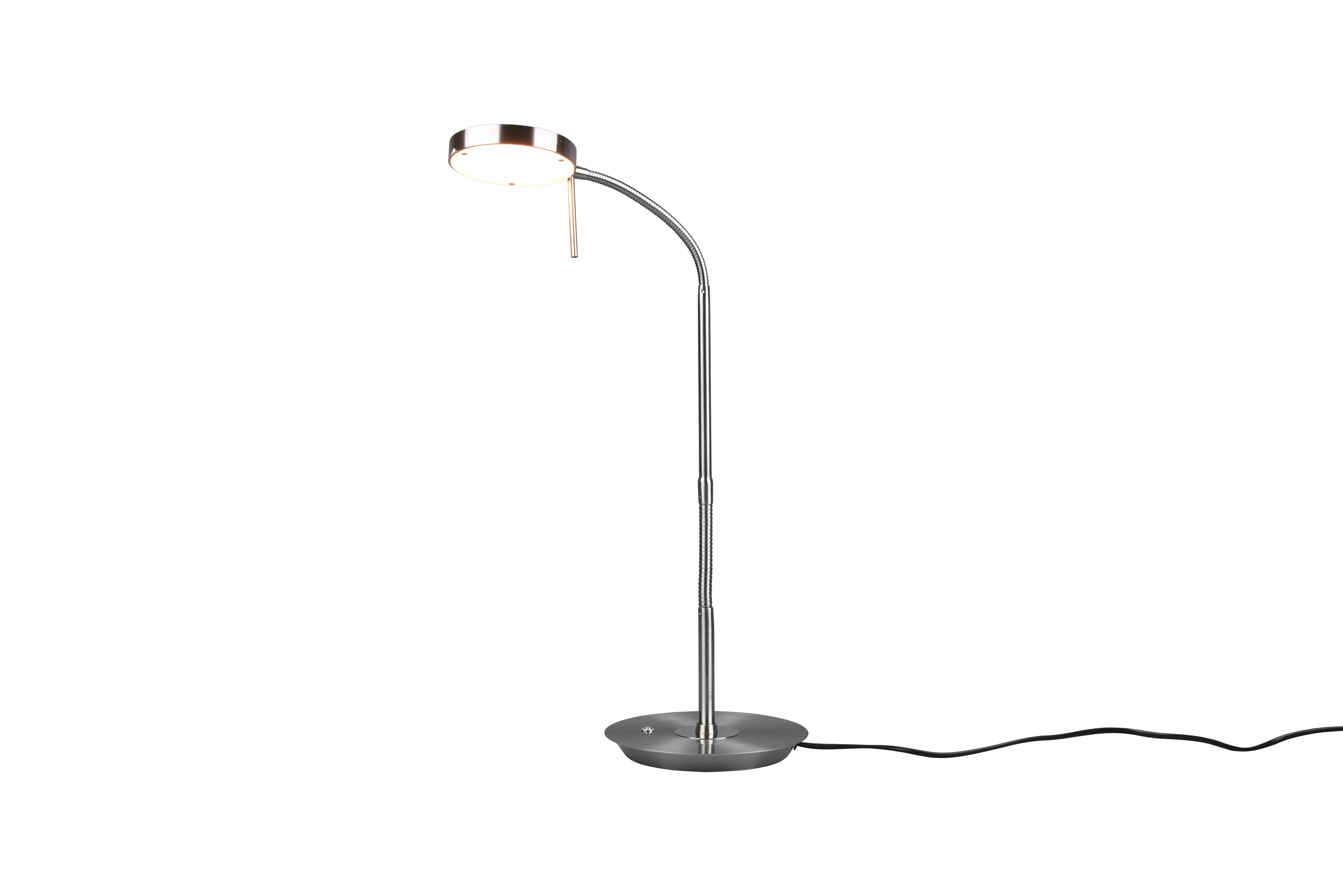 Tischleuchte Monza - 1flg., Metall/Nickel matt,19x57x46cm