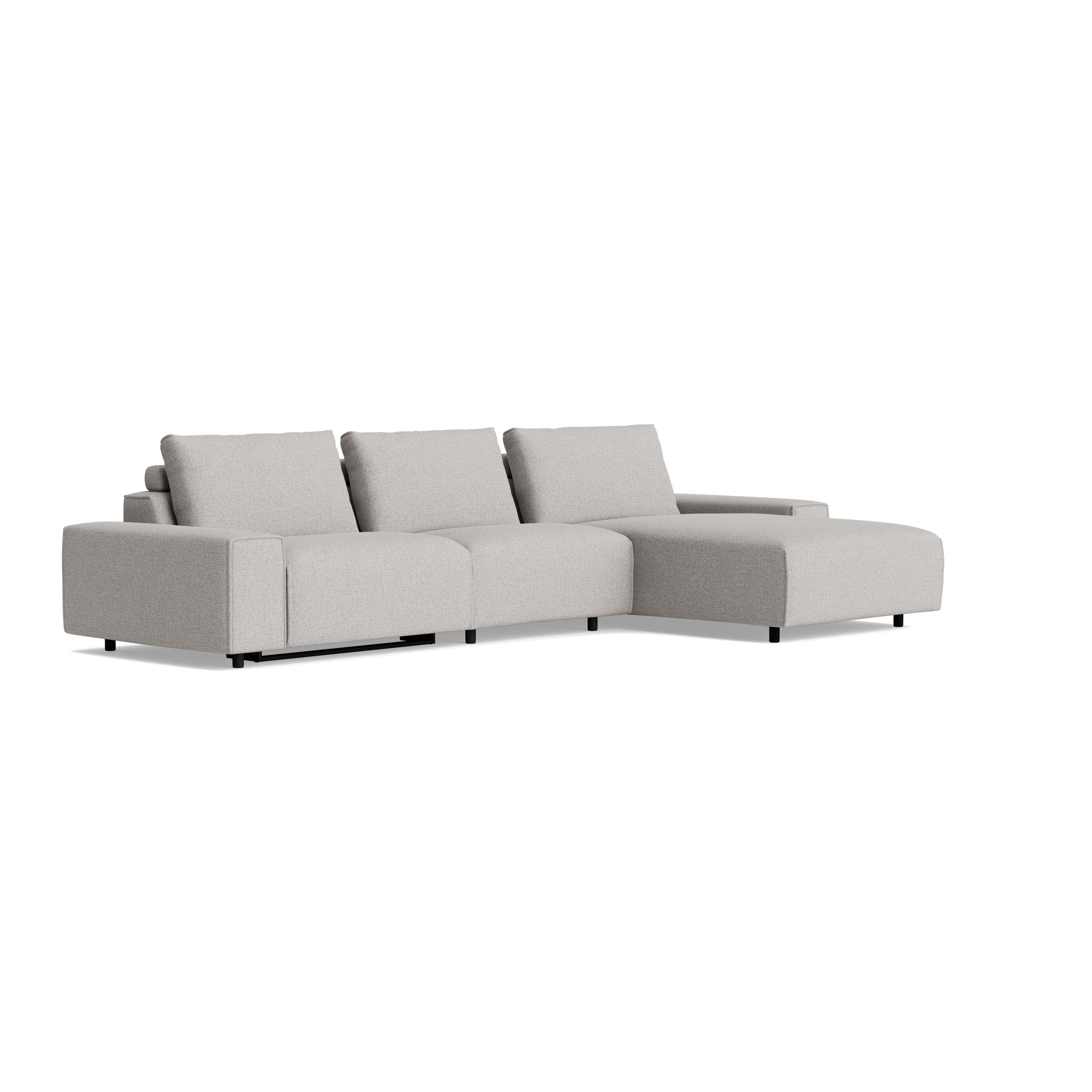 Ecksofa, Stoff grau - Natura Home Serava Plus