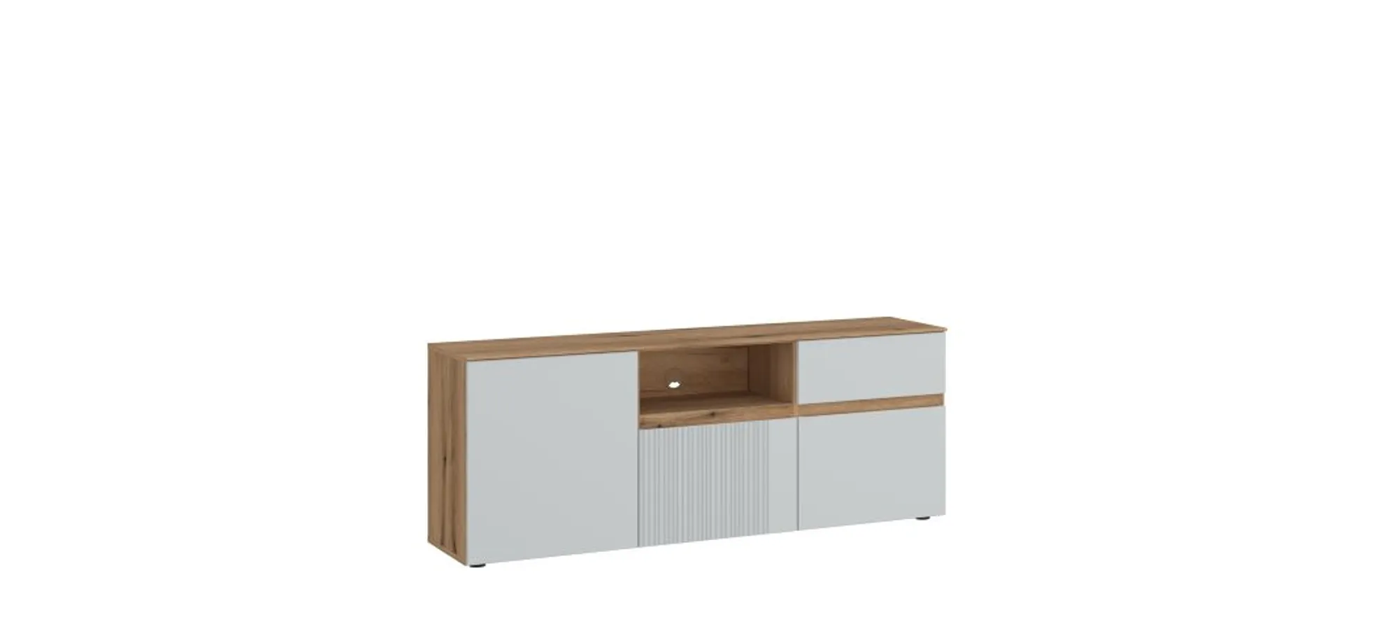 TV-Board- Eiche Dekor, Hellgrau TV-Board- Eiche Dekor, Hellgrau