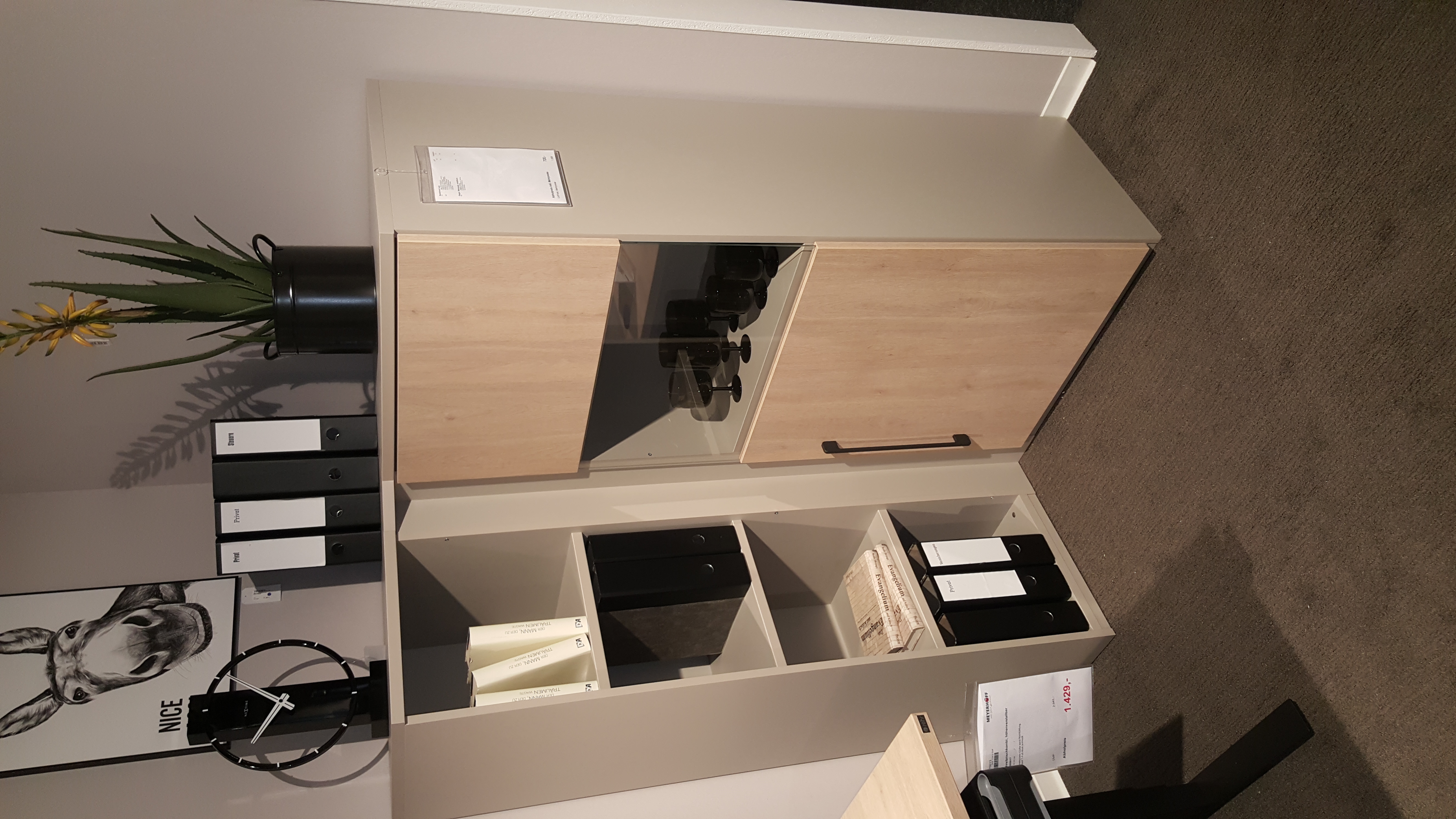 Büroschrank-Kombi, Griff anthrazit - LS 053017