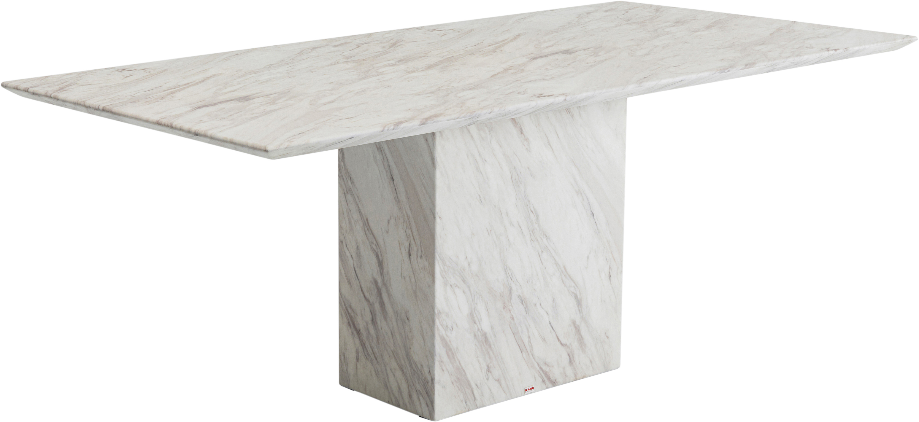 Esstisch rechteckig, Marmor, weiß - Artistico Marble