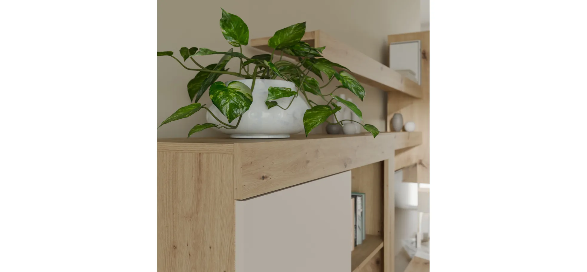 Wohnwand, Artisan oak, Sand  - Frana