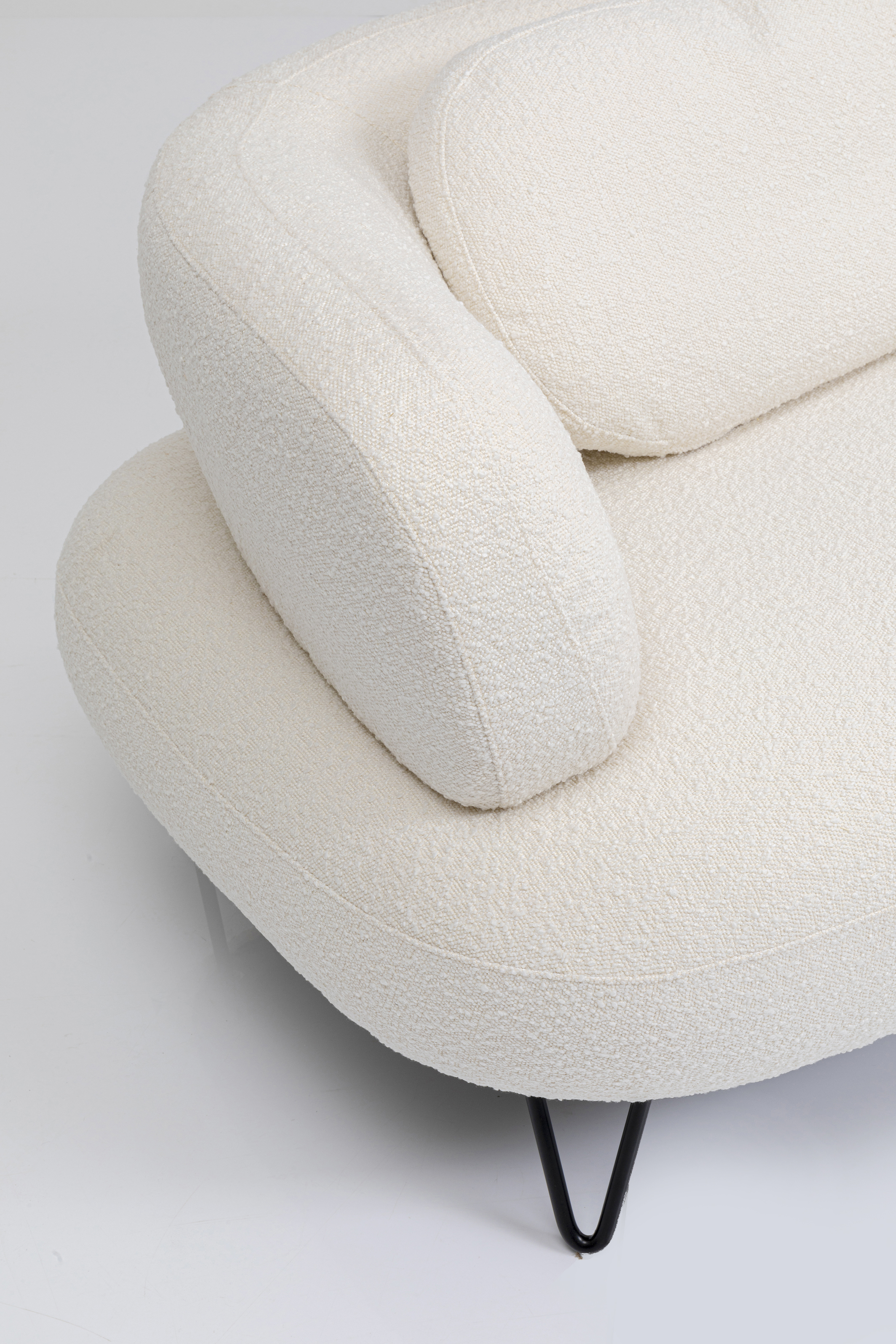 Sofa 2-sitzig Peppo, Boucle weiß - Peppo
