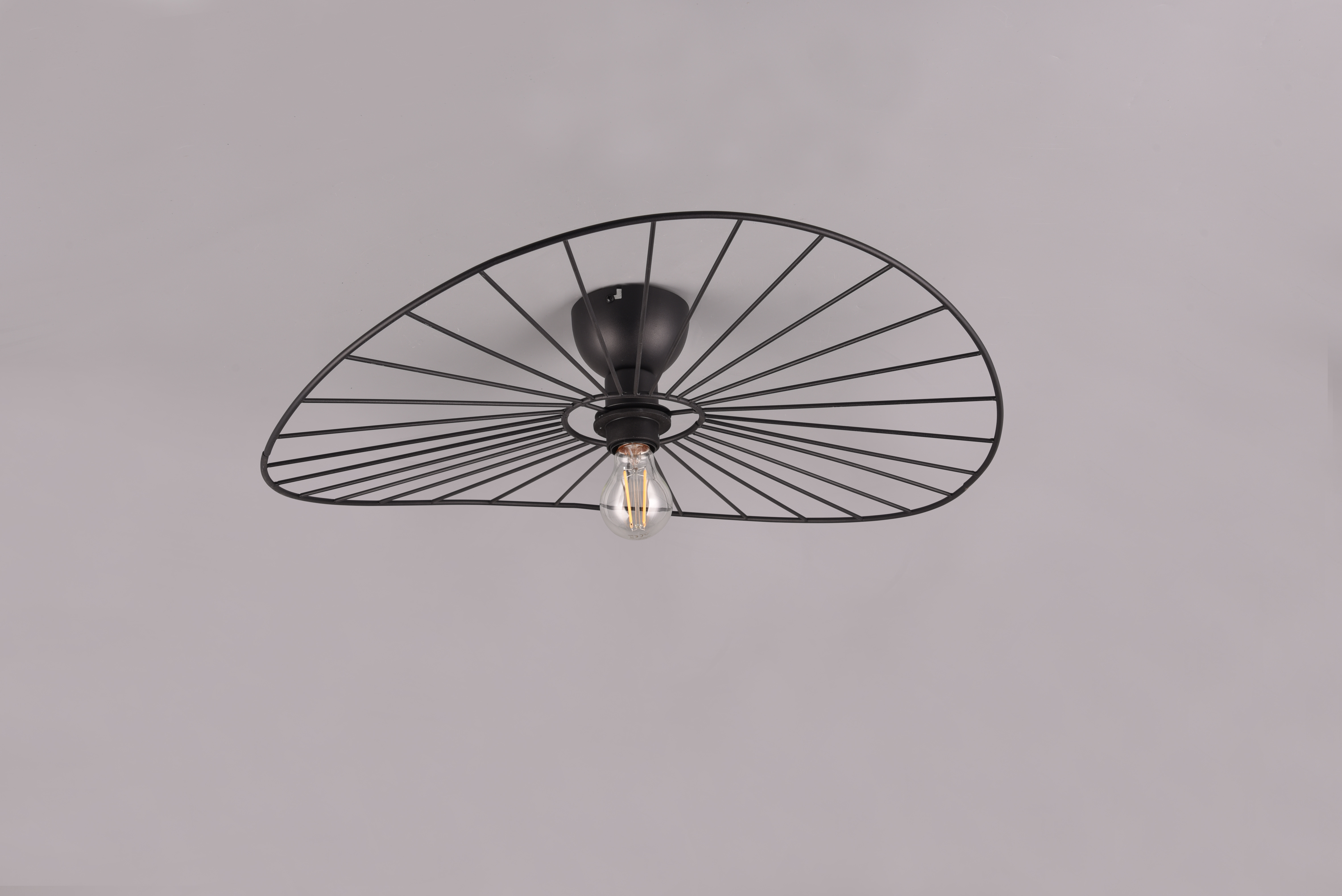 Deckenleuchte Chapeau - 1flg., Metall/schwarz matt, ca.12 x Ø60 cm