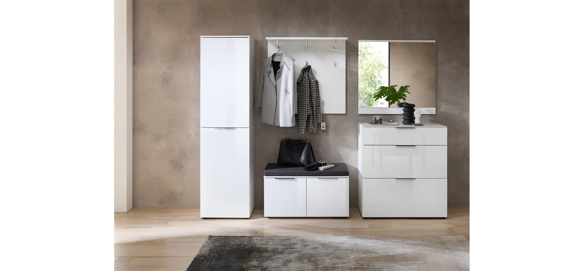 Garderobenpaneel, weiß - Ilaria