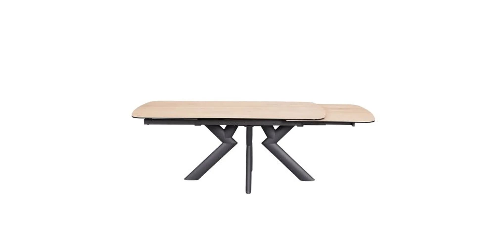 Esstisch MAXIE - ausziehbar, LB ca. 190x98 cm, Glaskeramik, Holzfarben